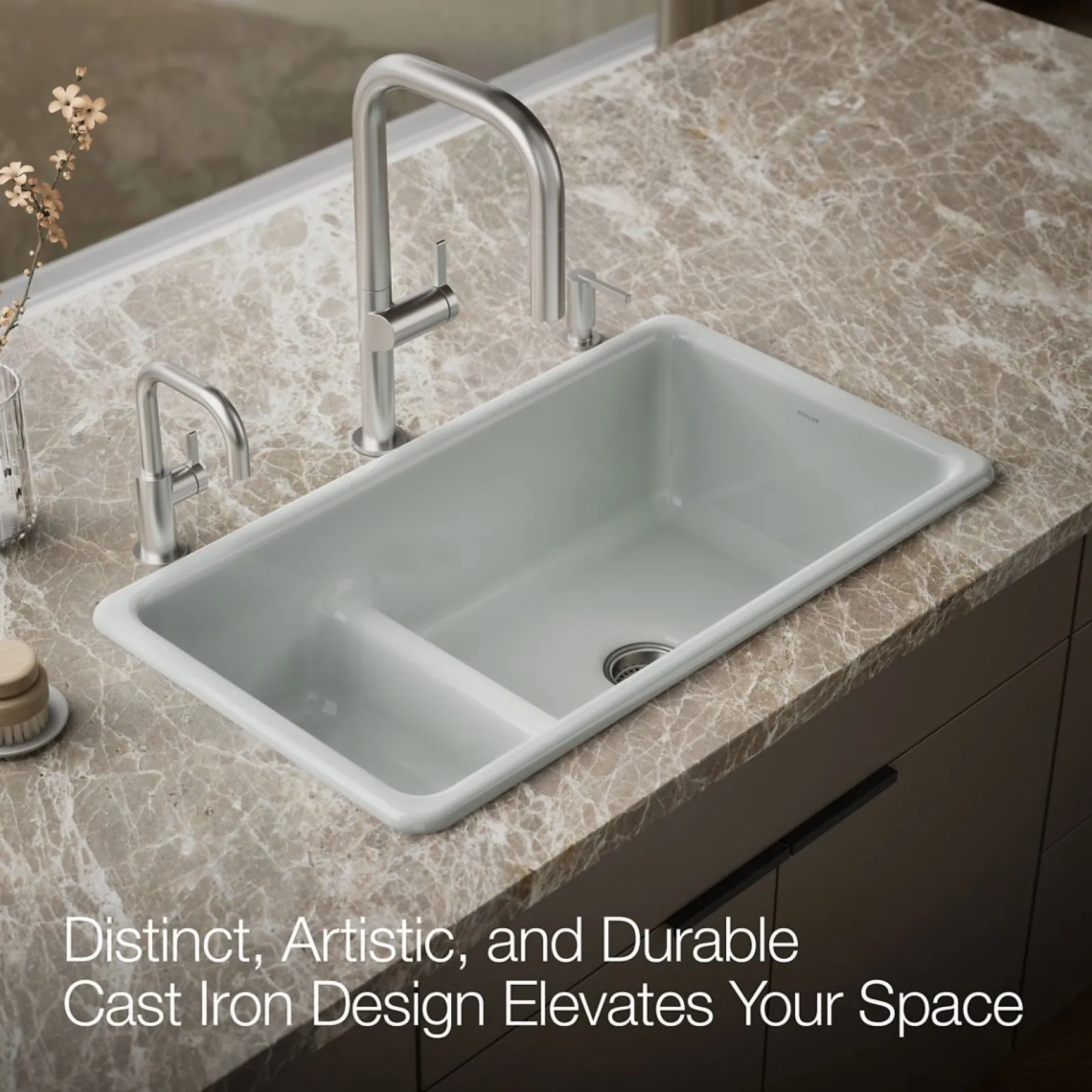 Smart Divide® 33" top-/undermount double-bowl kitchen sink^Kohler Outlet