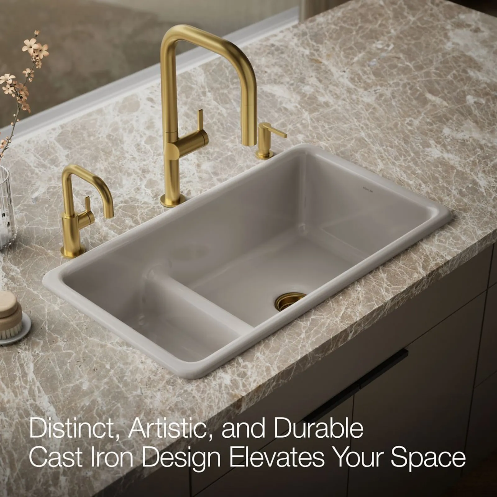 Smart Divide® 33" top-/undermount double-bowl kitchen sink^Kohler Outlet