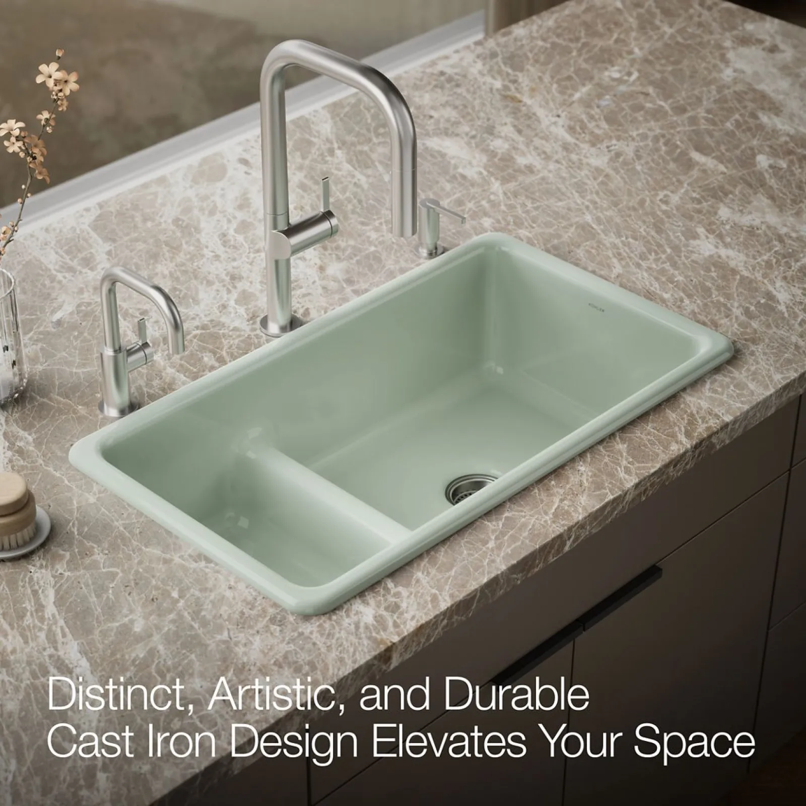 Smart Divide® 33" top-/undermount double-bowl kitchen sink^Kohler Outlet