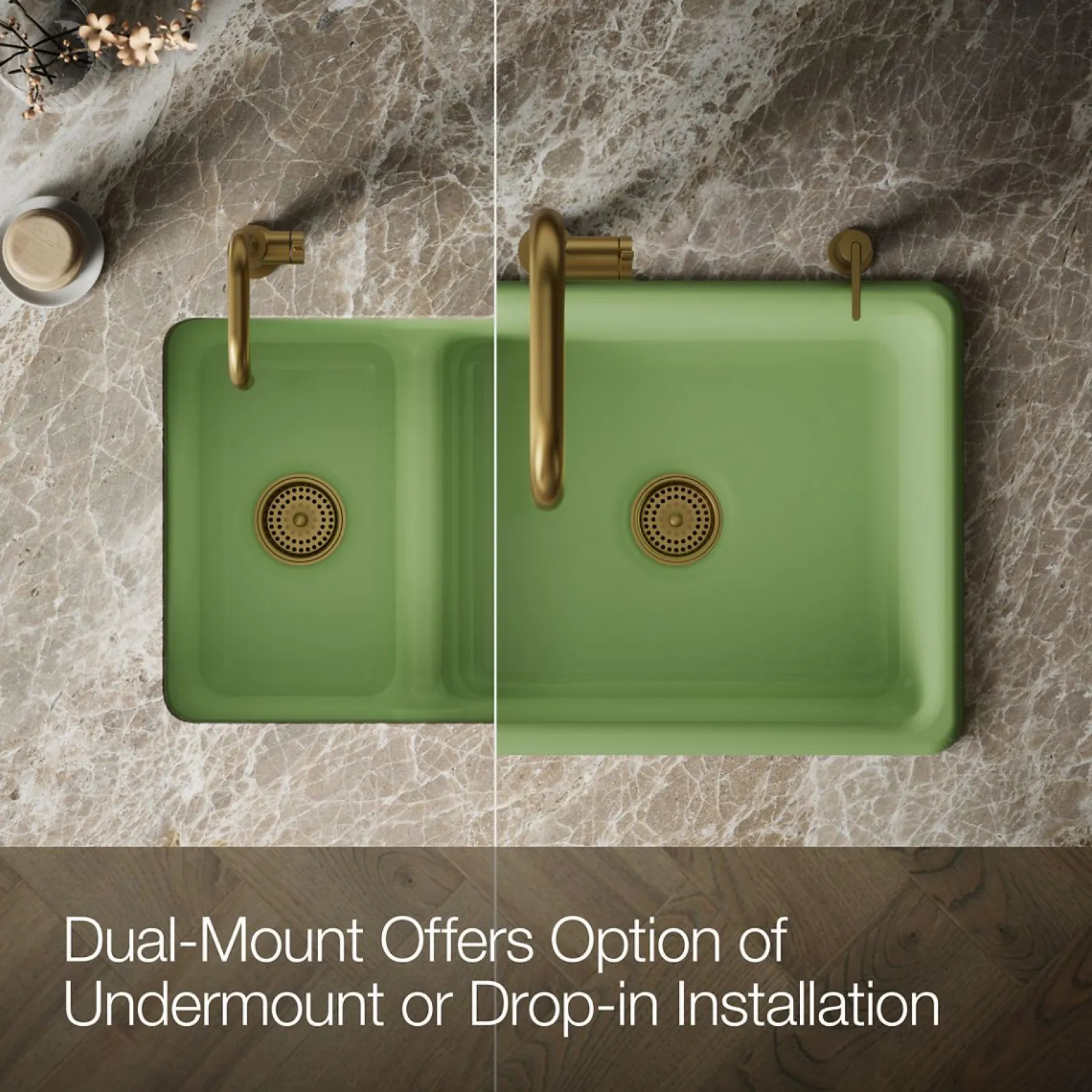 Smart Divide® 33" top-/undermount double-bowl kitchen sink^Kohler Outlet