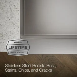 Smart Divide® 35-1/2” undermount double-bowl farmhouse workstation kitchen sink^Kohler Hot
