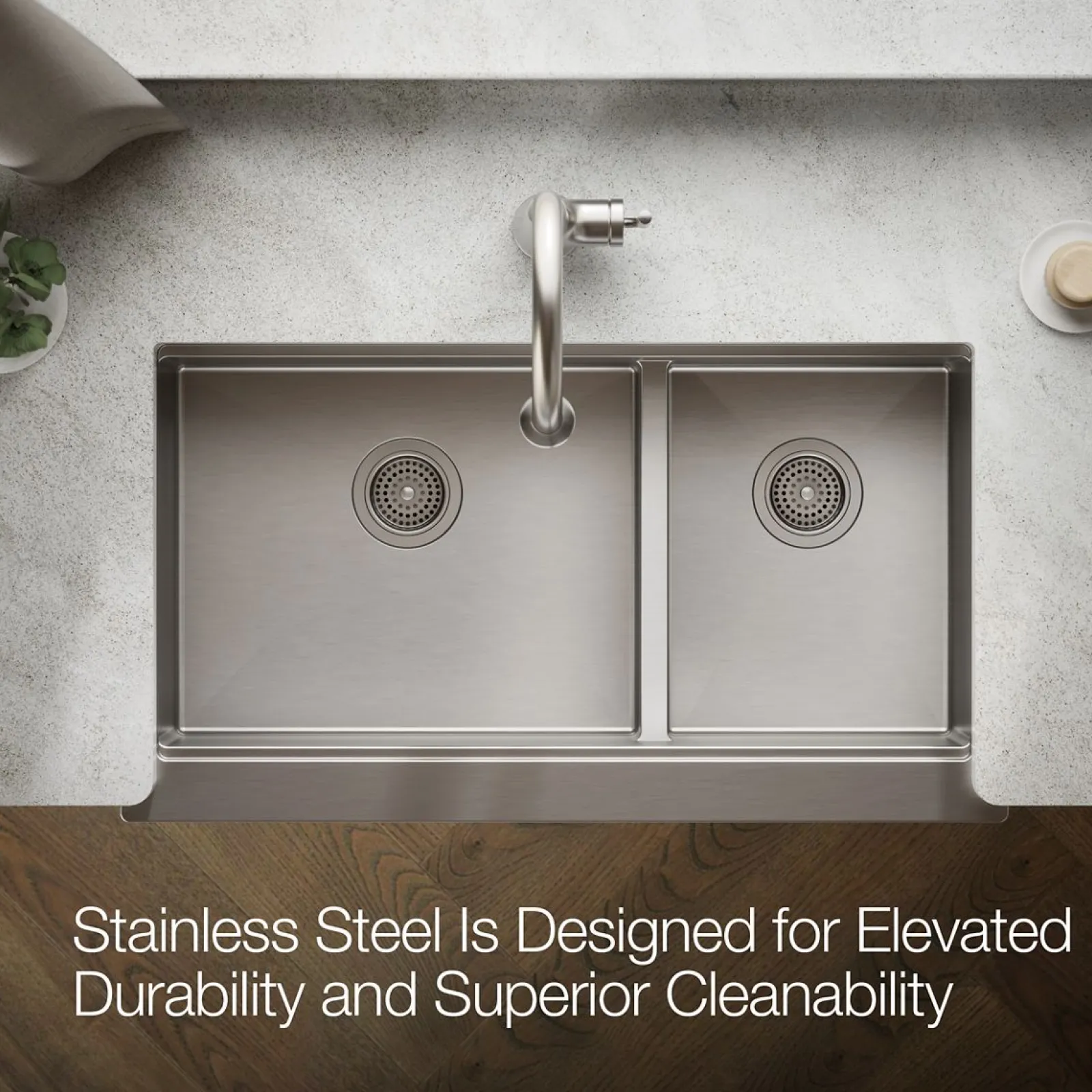 Smart Divide® 35-1/2” undermount double-bowl farmhouse workstation kitchen sink^Kohler Hot