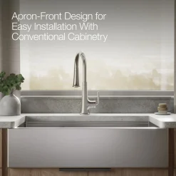 Smart Divide® 35-1/2” undermount double-bowl farmhouse workstation kitchen sink^Kohler Hot