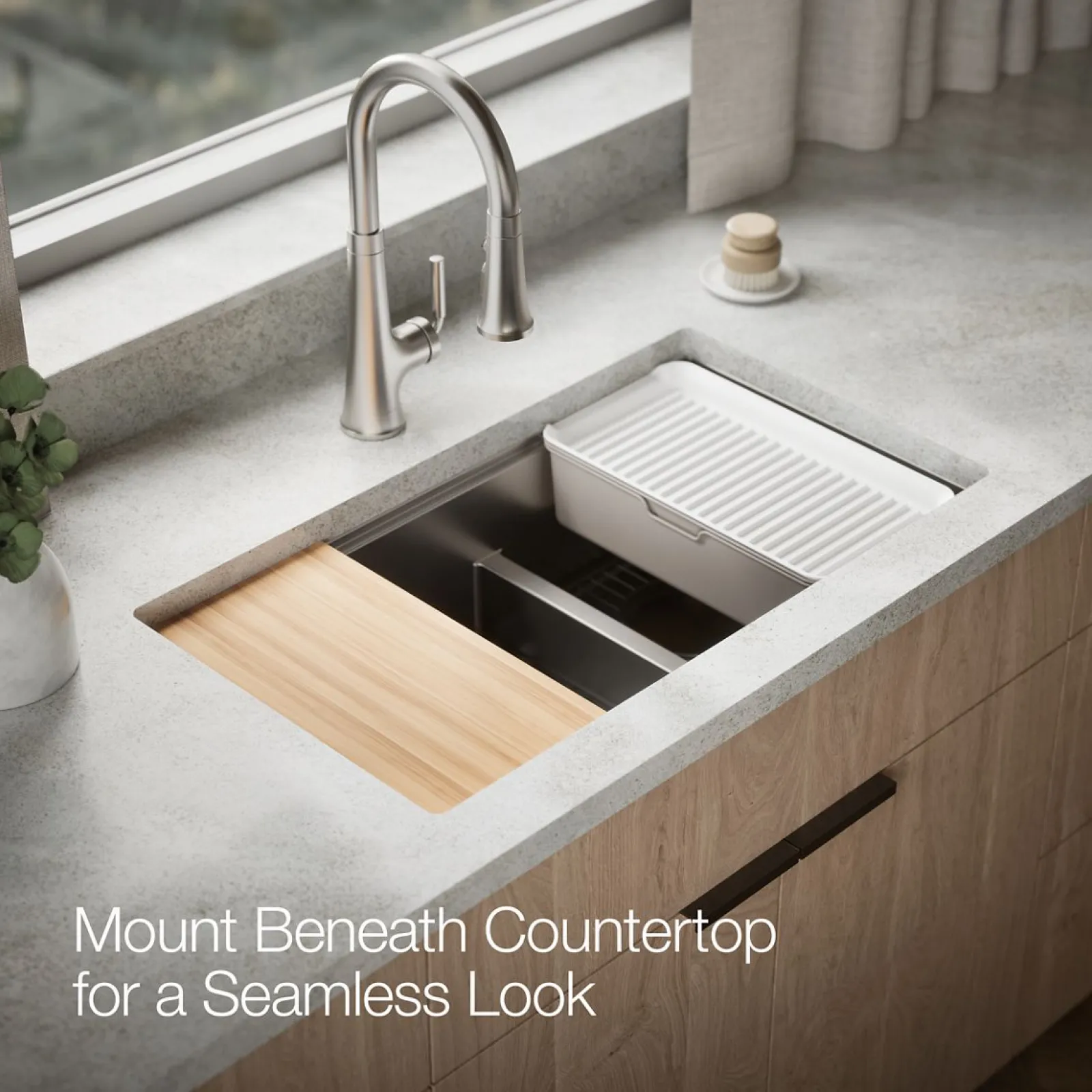 Smart Divide® 32" undermount double-bowl workstation kitchen sink^Kohler Hot