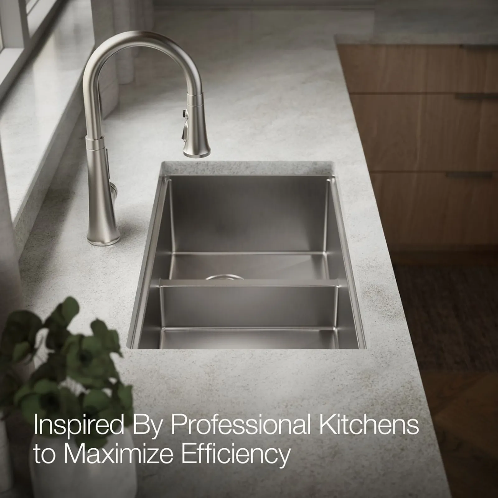 Smart Divide® 32" undermount double-bowl workstation kitchen sink^Kohler Hot