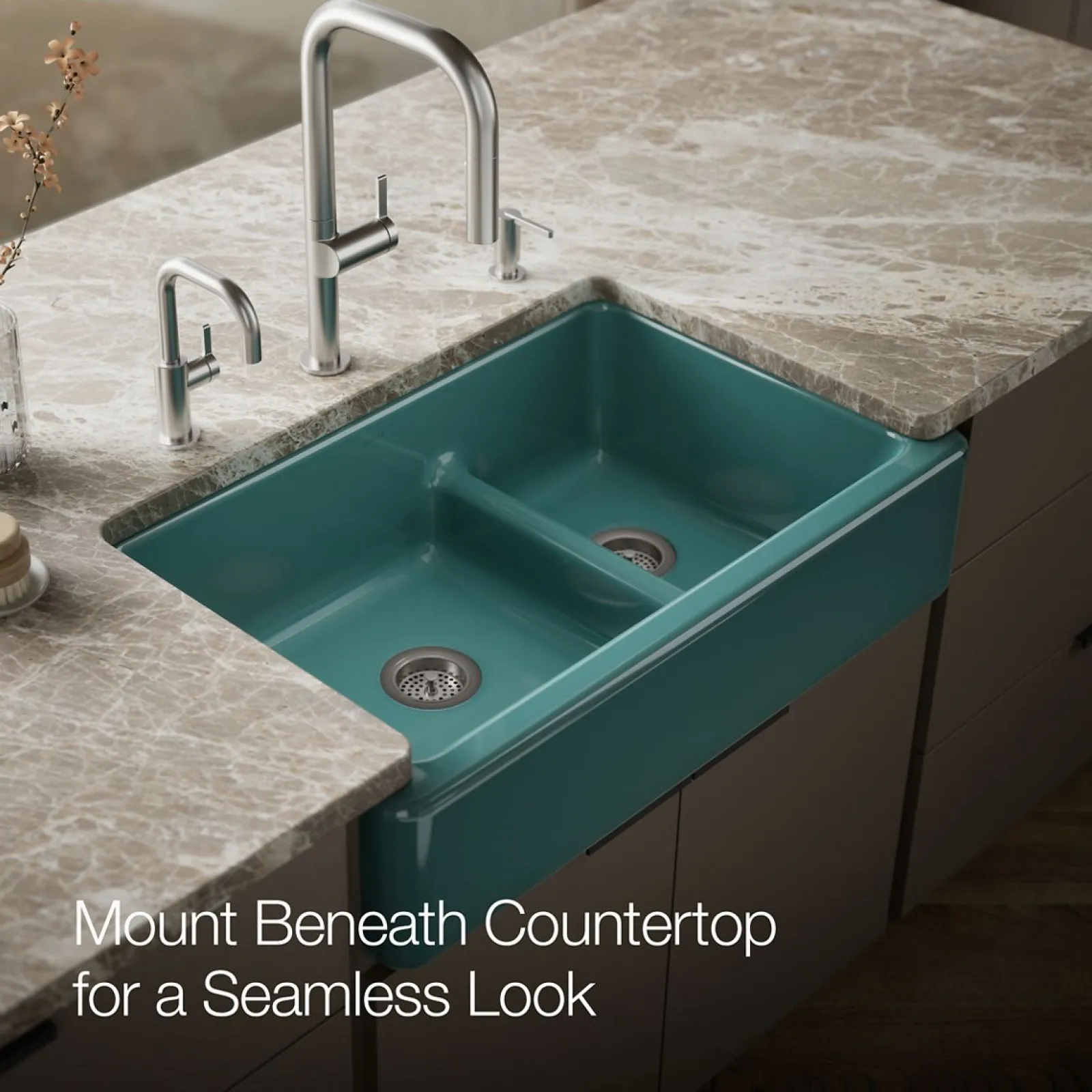 Smart Divide® 35-3/4" undermount double-bowl farmhouse kitchen sink^Kohler Outlet