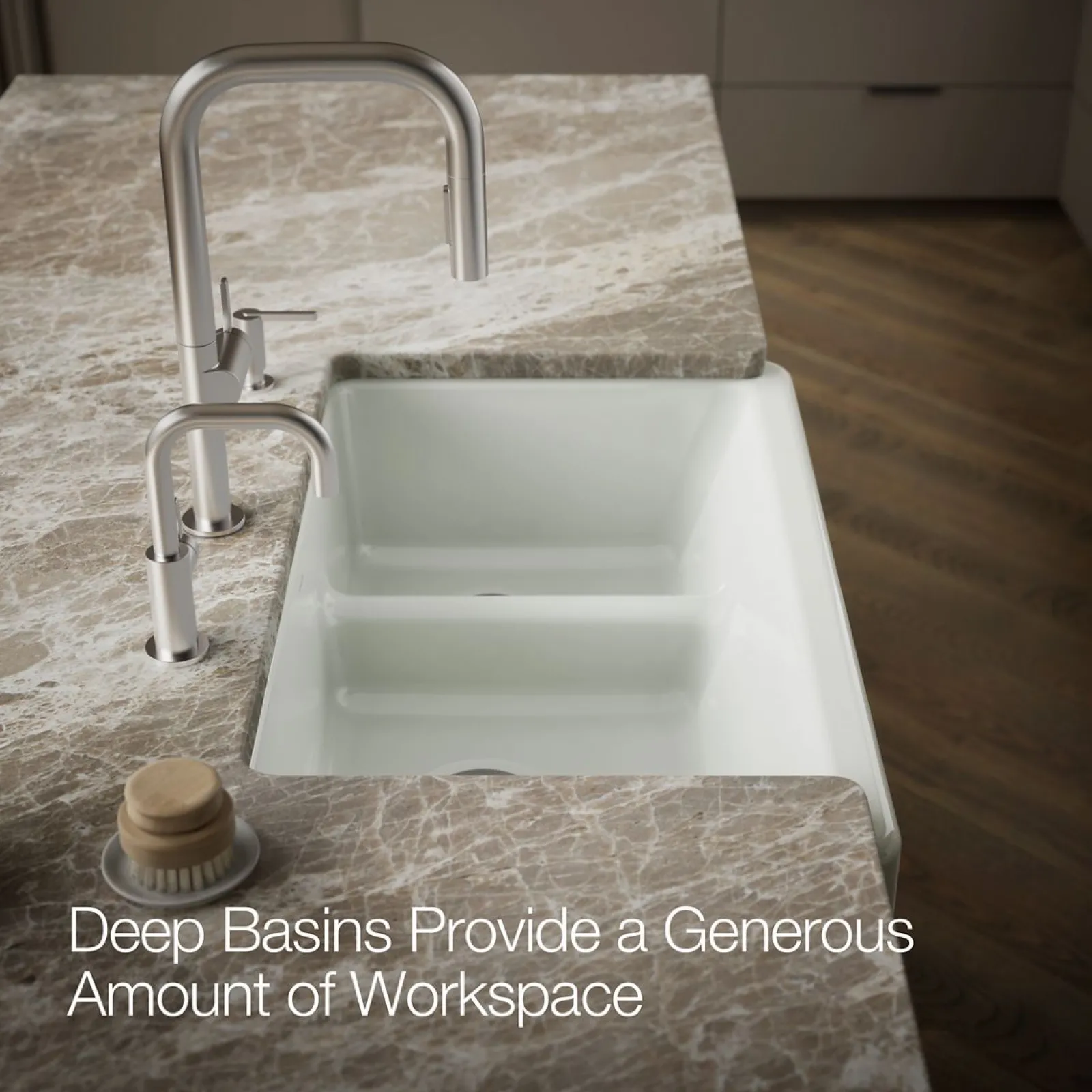 Smart Divide® 35-3/4" undermount double-bowl farmhouse kitchen sink^Kohler Outlet