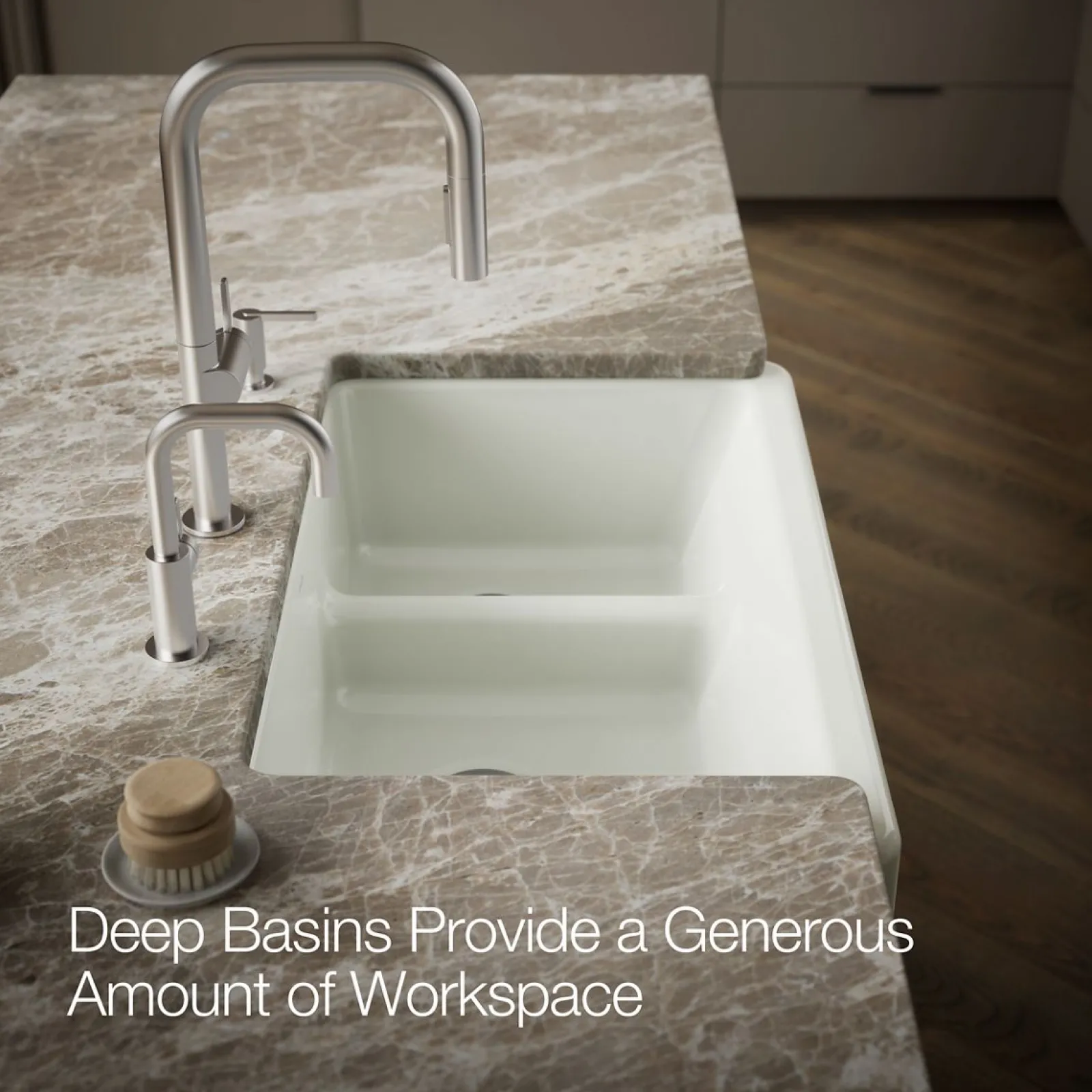 Smart Divide® 35-3/4" undermount double-bowl farmhouse kitchen sink^Kohler Outlet
