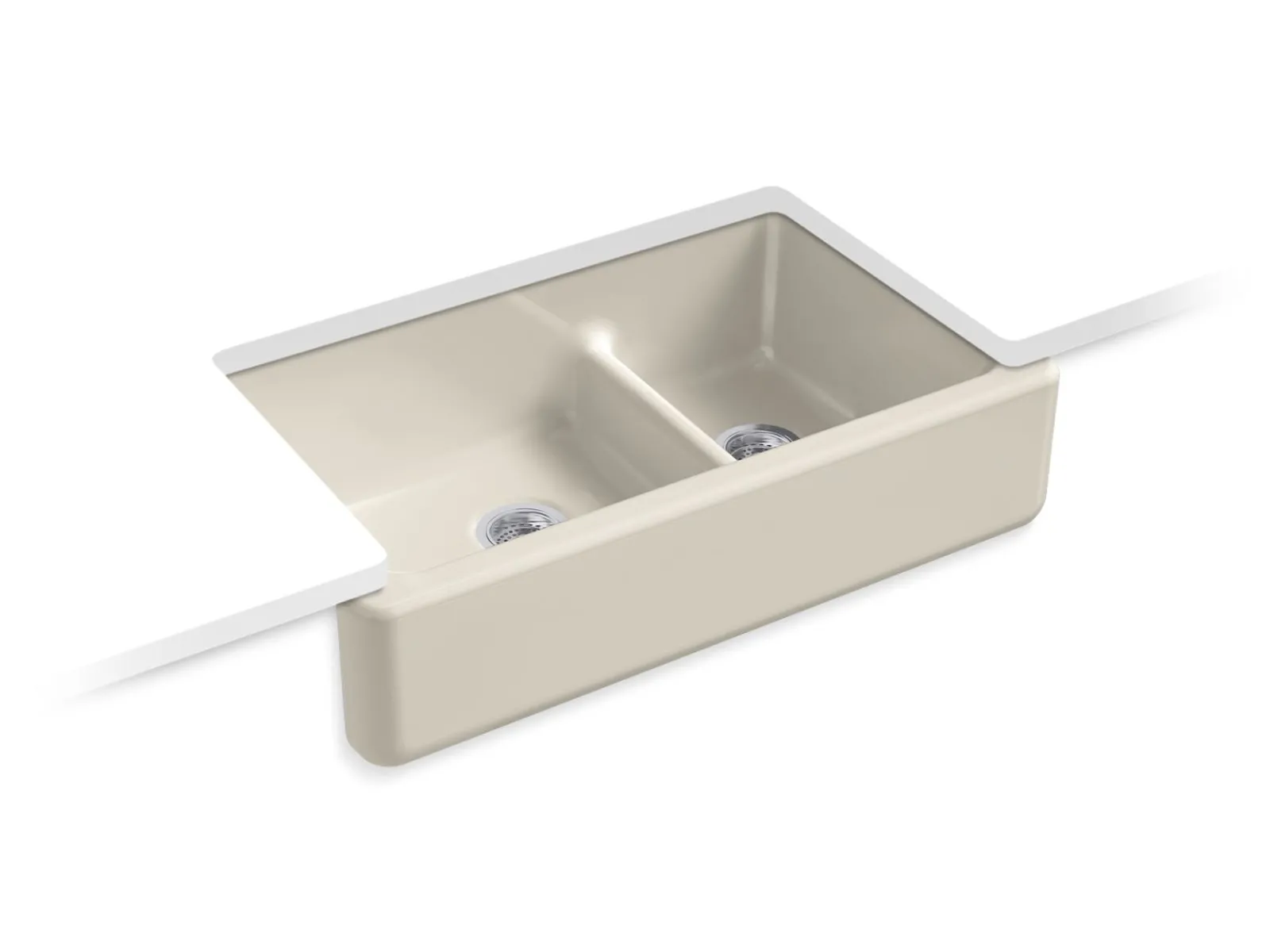 Smart Divide® 35-3/4" undermount double-bowl farmhouse kitchen sink^Kohler Outlet