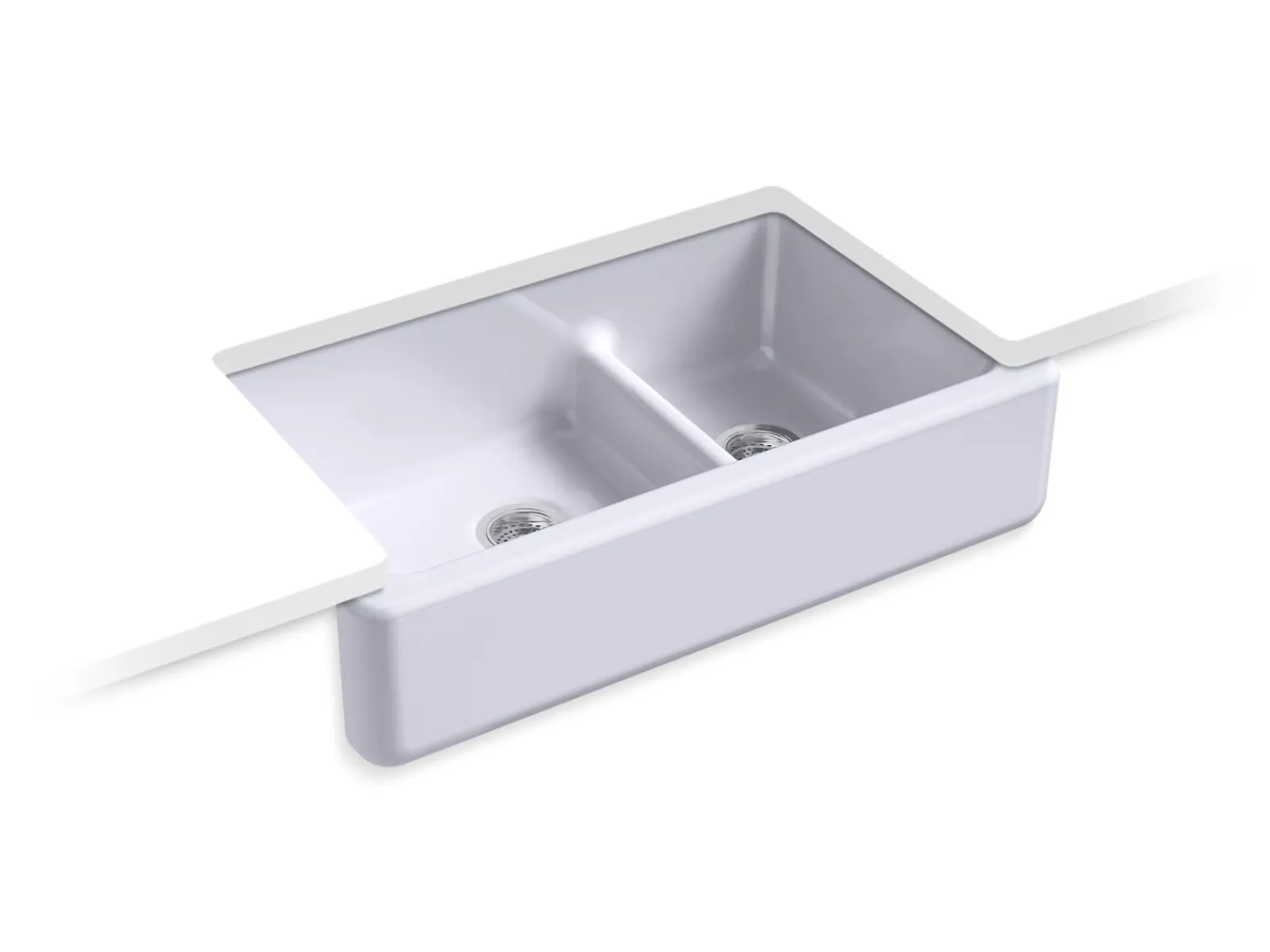 Smart Divide® 35-3/4" undermount double-bowl farmhouse kitchen sink^Kohler Outlet