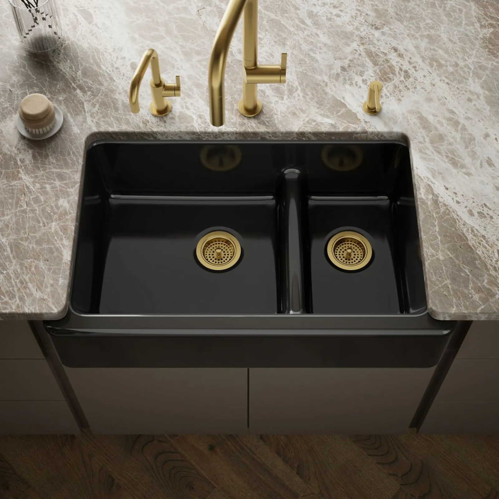 Smart Divide® 35-3/4" undermount double-bowl farmhouse kitchen sink^Kohler Outlet