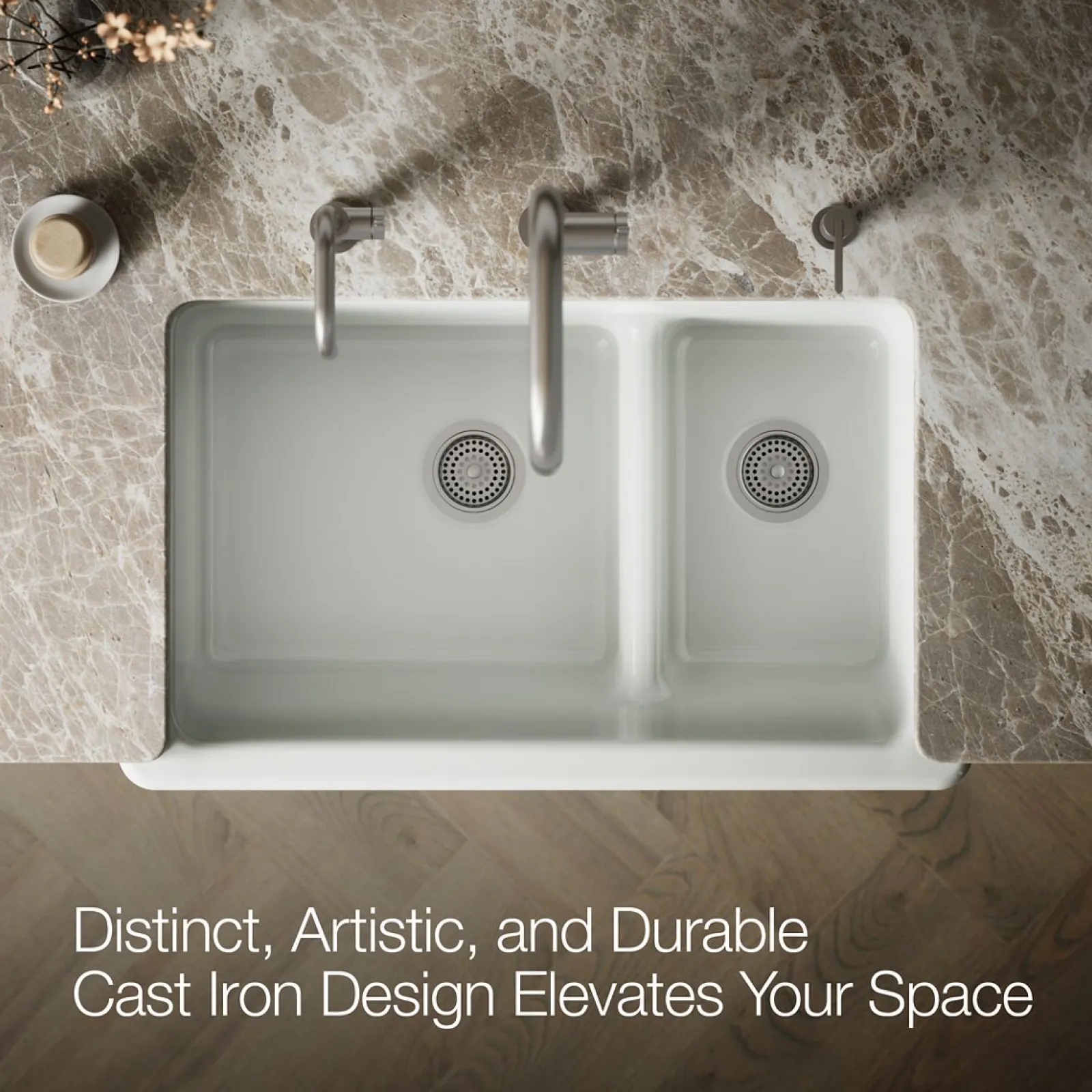 Smart Divide® 35-3/4" undermount double-bowl farmhouse kitchen sink^Kohler Outlet