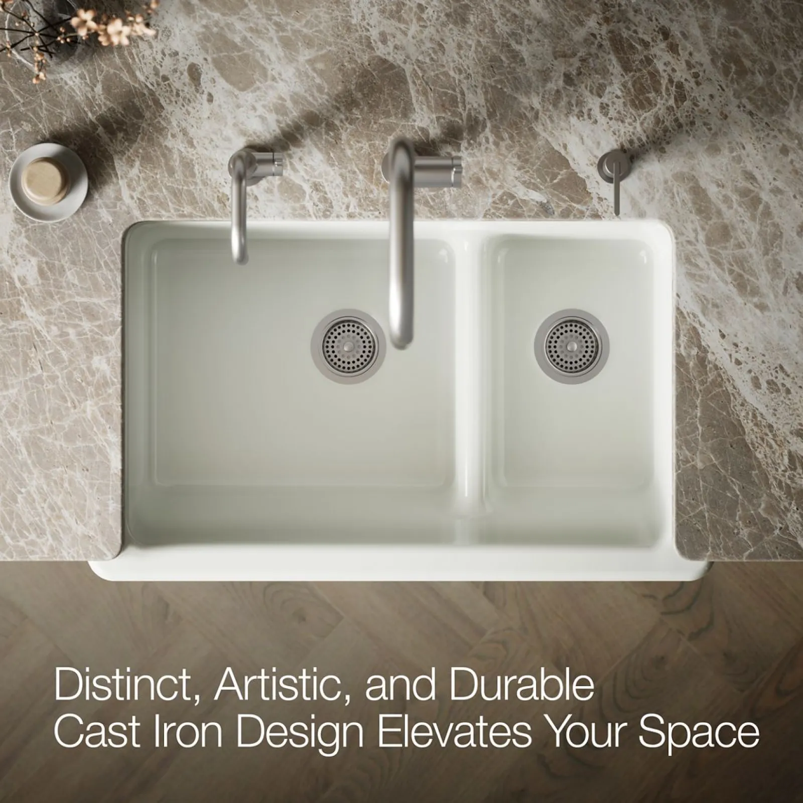 Smart Divide® 35-3/4" undermount double-bowl farmhouse kitchen sink^Kohler Outlet