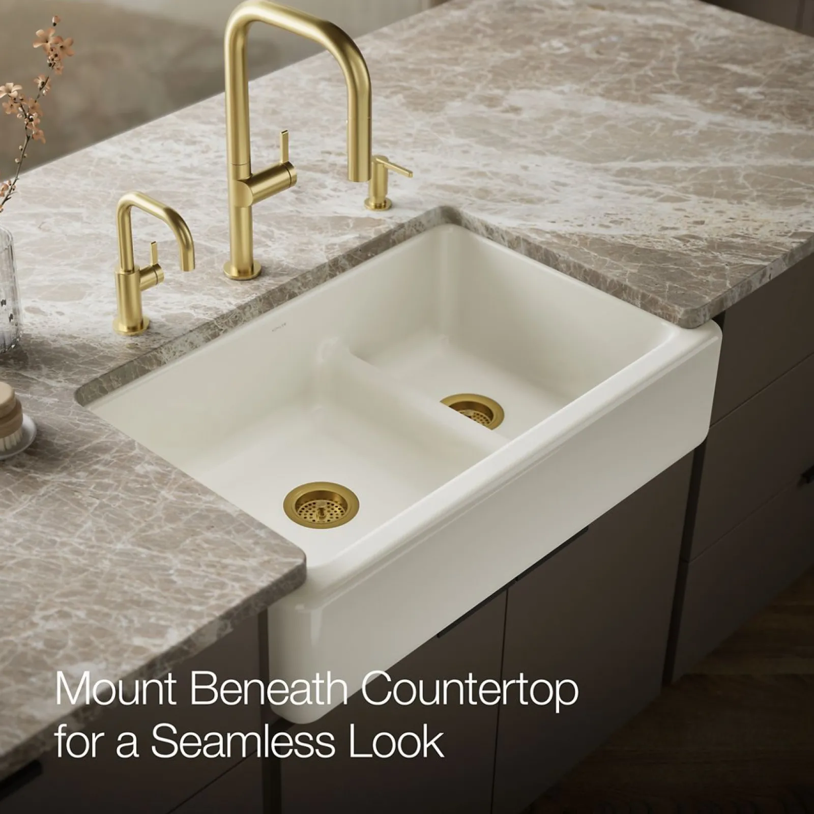 Smart Divide® 35-3/4" undermount double-bowl farmhouse kitchen sink^Kohler Outlet