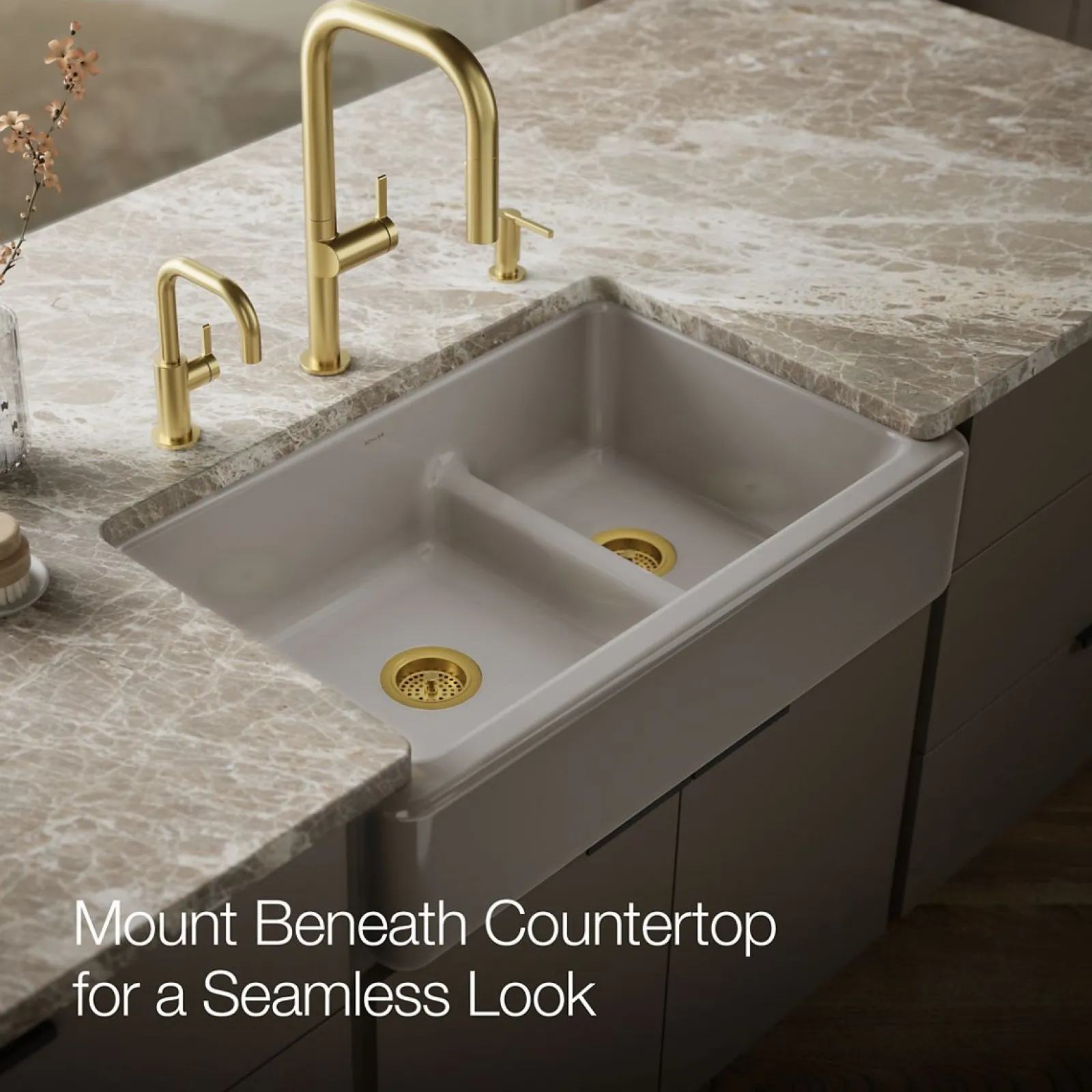 Smart Divide® 35-3/4" undermount double-bowl farmhouse kitchen sink^Kohler Outlet