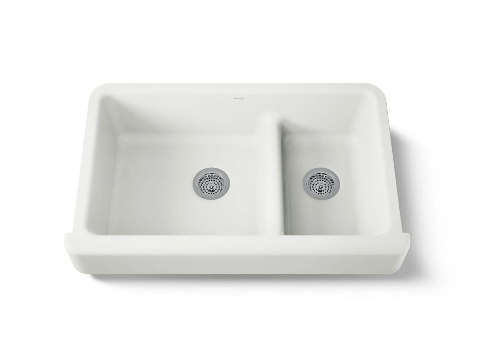 Smart Divide® 35-1/2" undermount double-bowl farmhouse kitchen sink with short apron^Kohler New