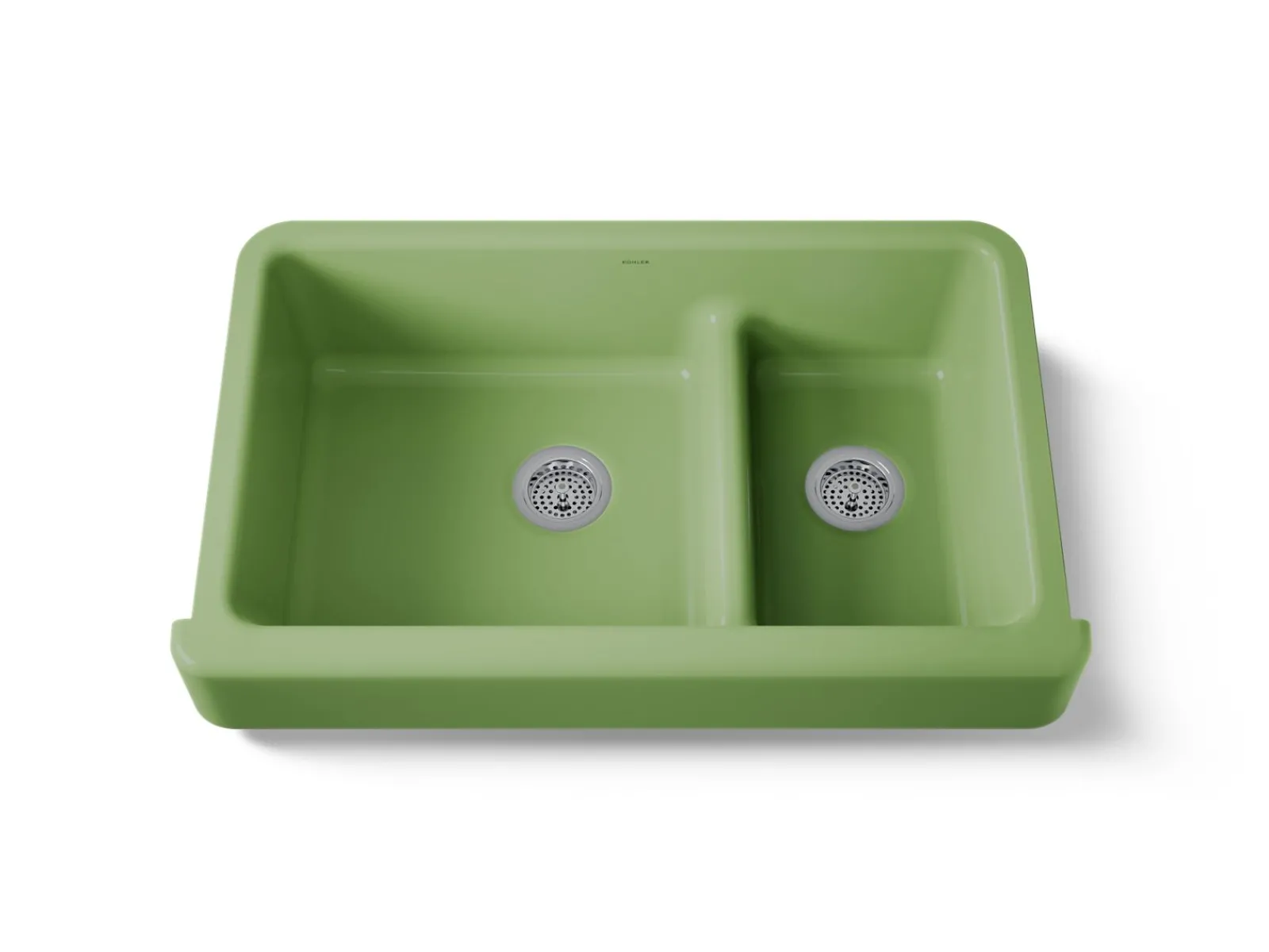 Smart Divide® 35-1/2" undermount double-bowl farmhouse kitchen sink with short apron^Kohler New