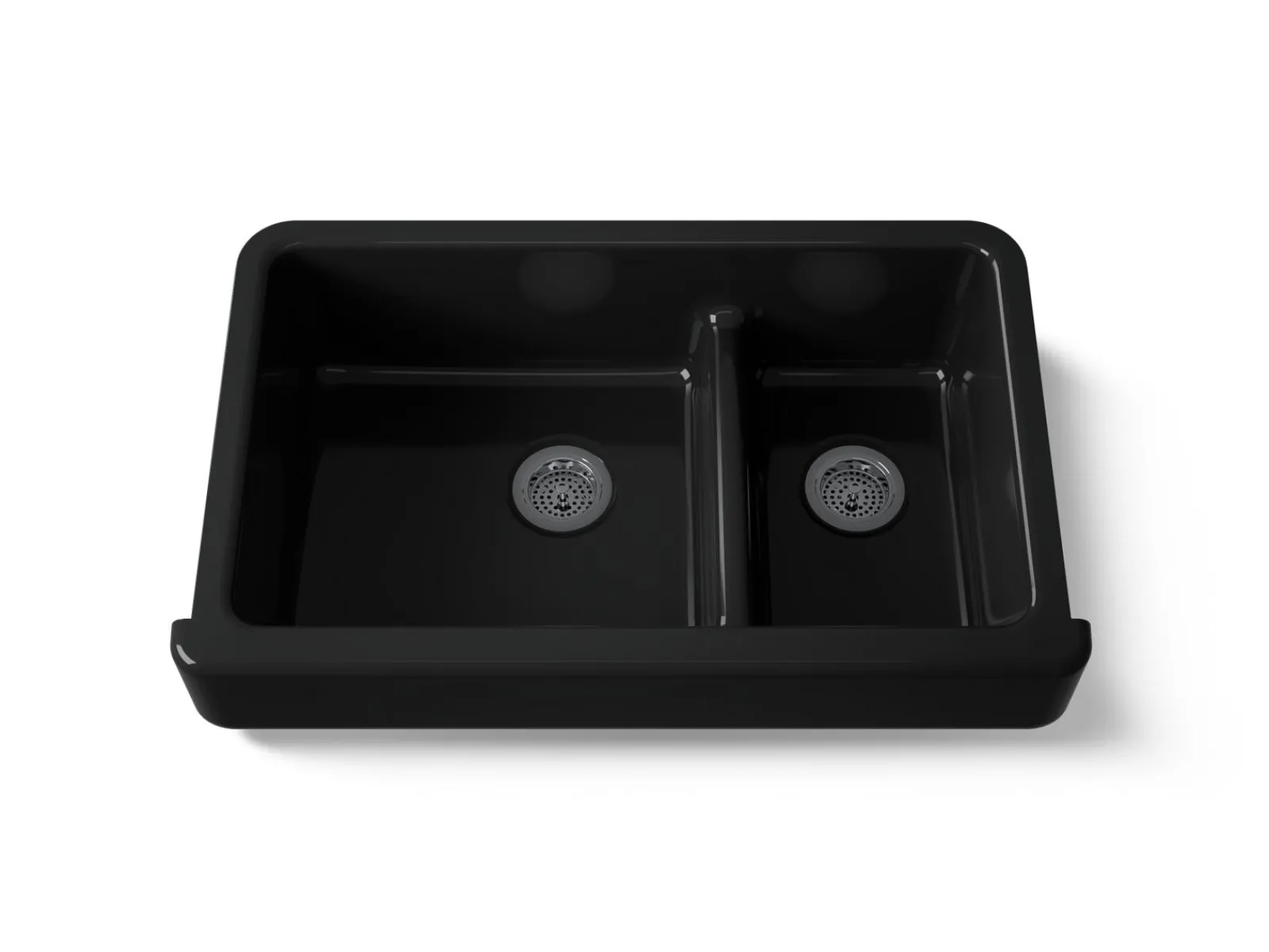 Smart Divide® 35-1/2" undermount double-bowl farmhouse kitchen sink with short apron^Kohler New
