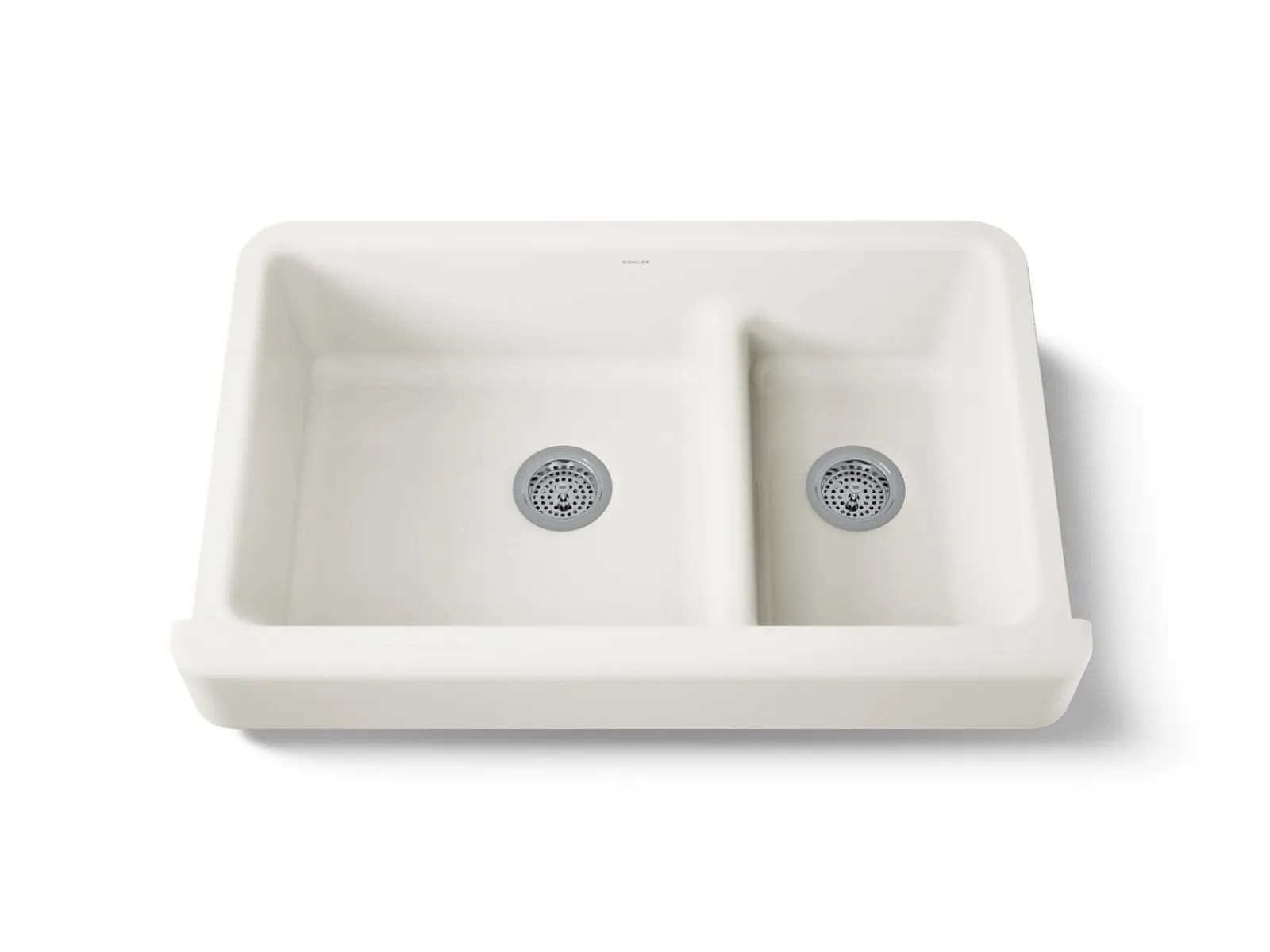 Smart Divide® 35-1/2" undermount double-bowl farmhouse kitchen sink with short apron^Kohler New