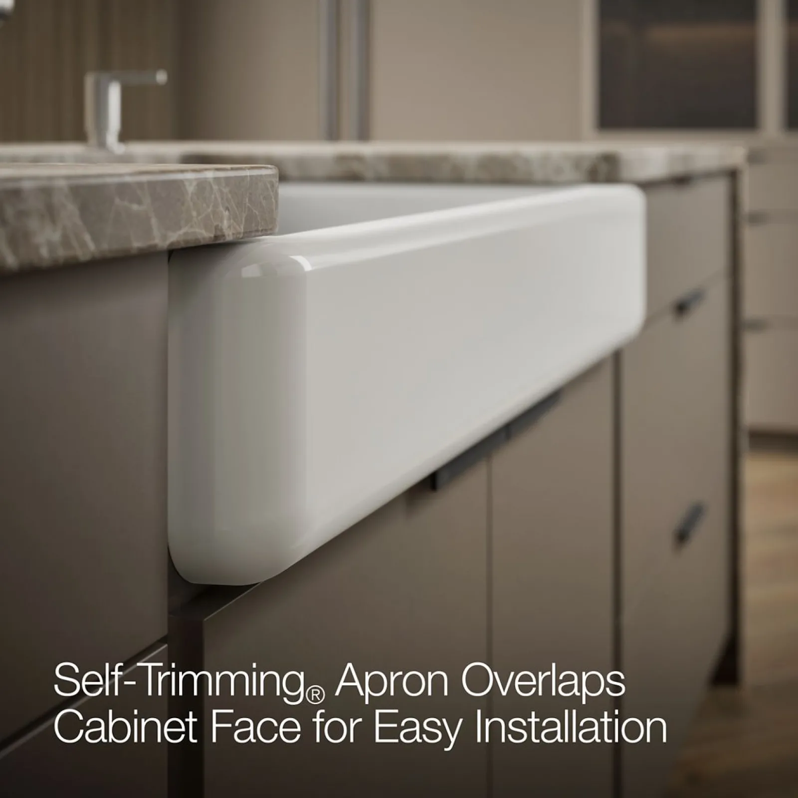 Smart Divide® 35-1/2" undermount double-bowl farmhouse kitchen sink with short apron^Kohler New