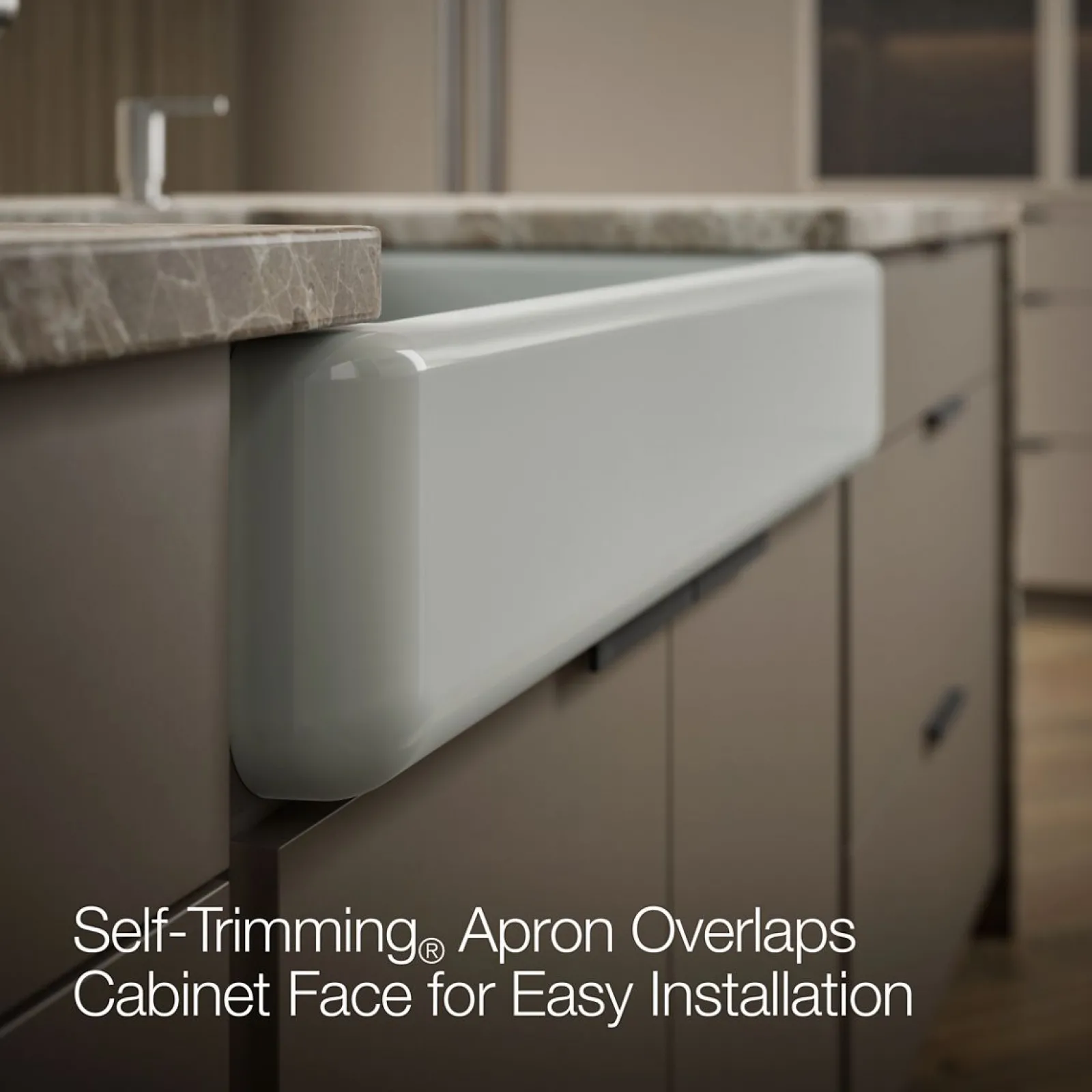 Smart Divide® 35-1/2" undermount double-bowl farmhouse kitchen sink with short apron^Kohler New