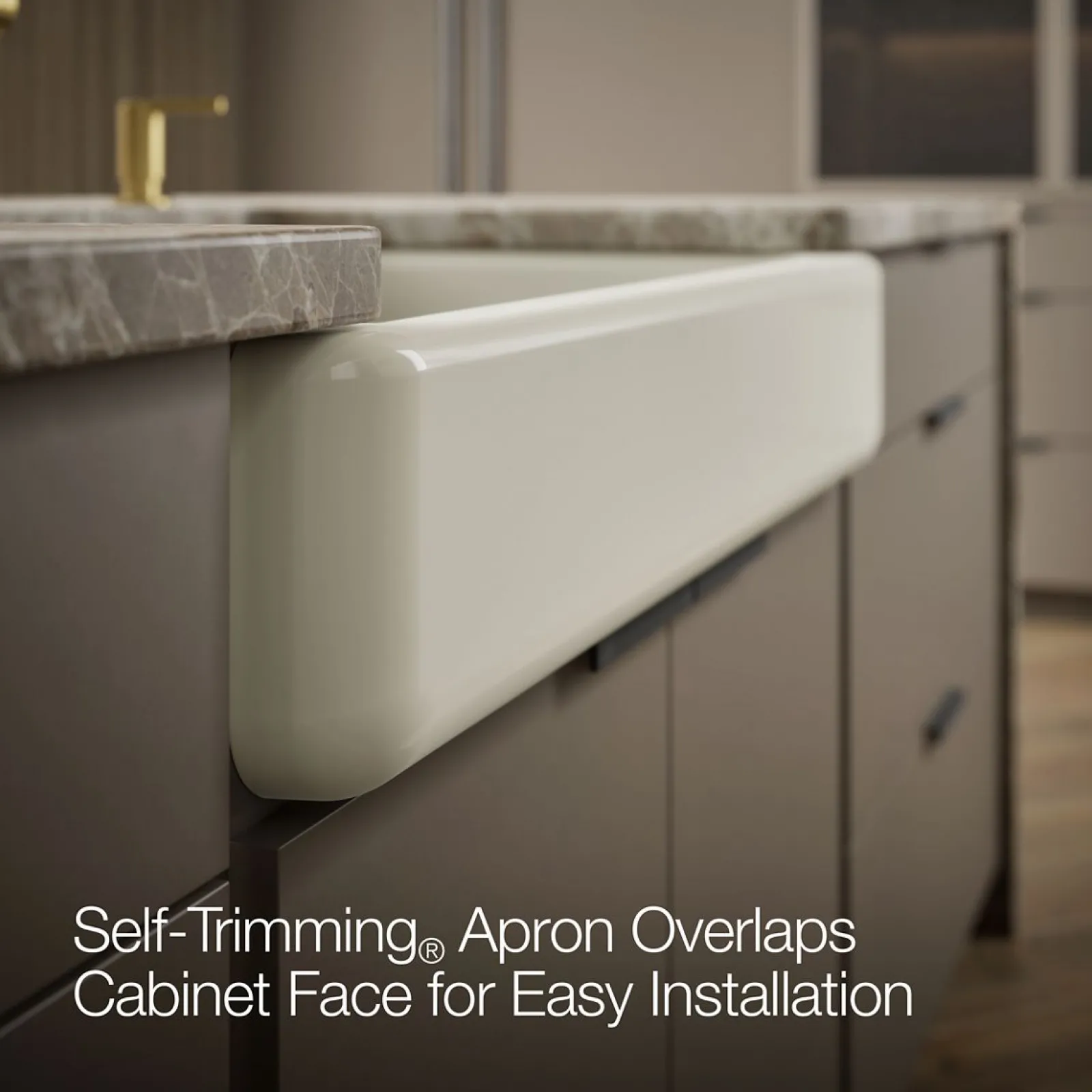 Smart Divide® 35-1/2" undermount double-bowl farmhouse kitchen sink with short apron^Kohler New