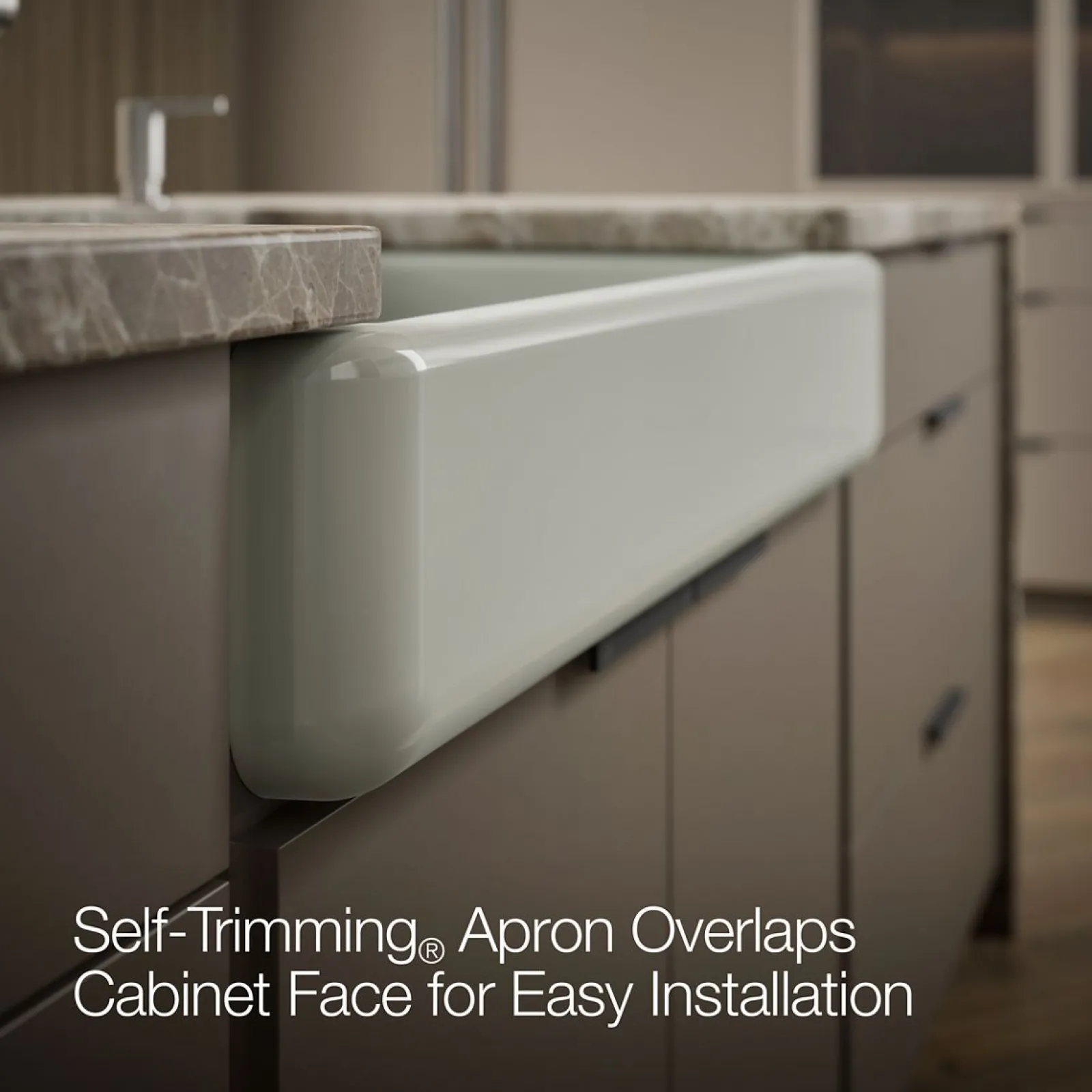 Smart Divide® 35-1/2" undermount double-bowl farmhouse kitchen sink with short apron^Kohler New