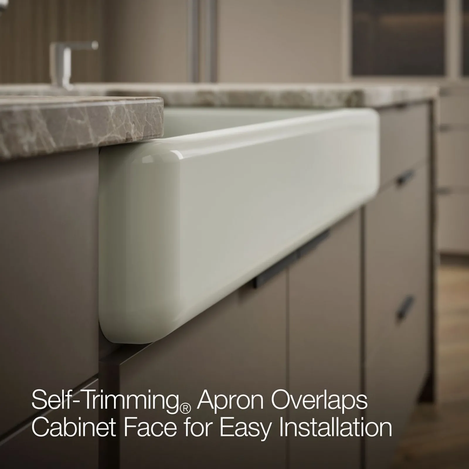 Smart Divide® 35-1/2" undermount double-bowl farmhouse kitchen sink with short apron^Kohler New