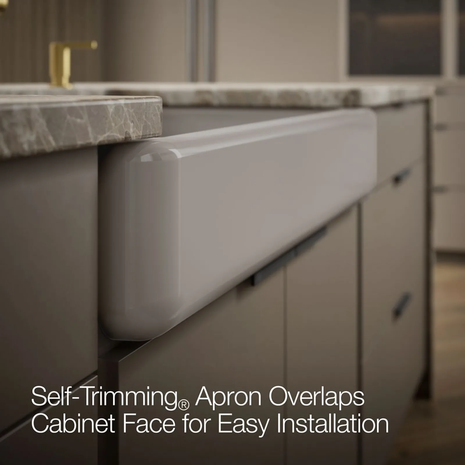 Smart Divide® 35-1/2" undermount double-bowl farmhouse kitchen sink with short apron^Kohler New