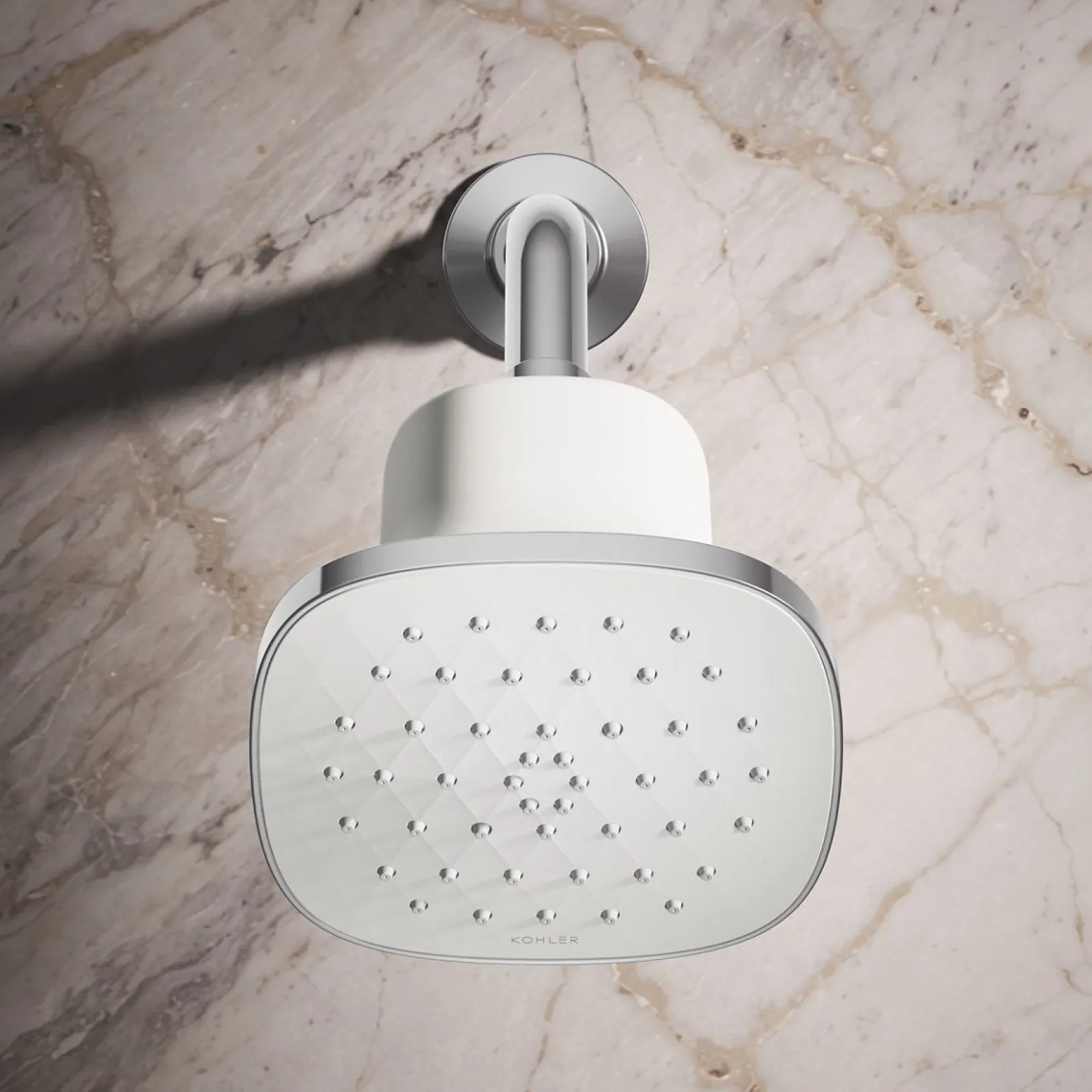 Square single-function filtered showerhead, 1.75 gpm^Kohler Hot
