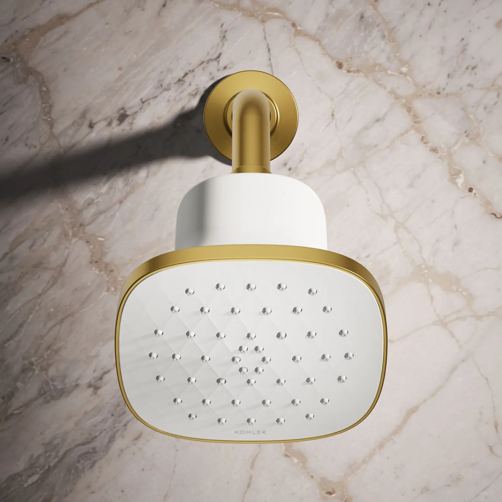 Square single-function filtered showerhead, 1.75 gpm^Kohler Hot