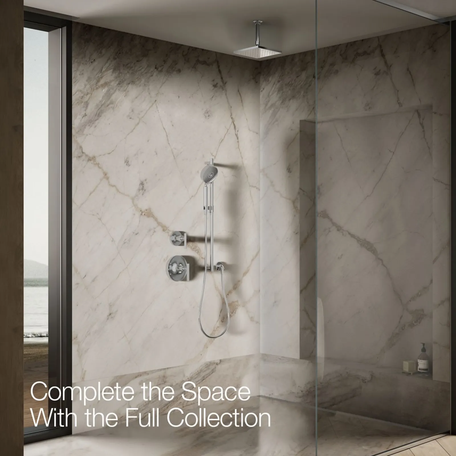 Square 8" single-function rainhead, 2.5 gpm^Kohler