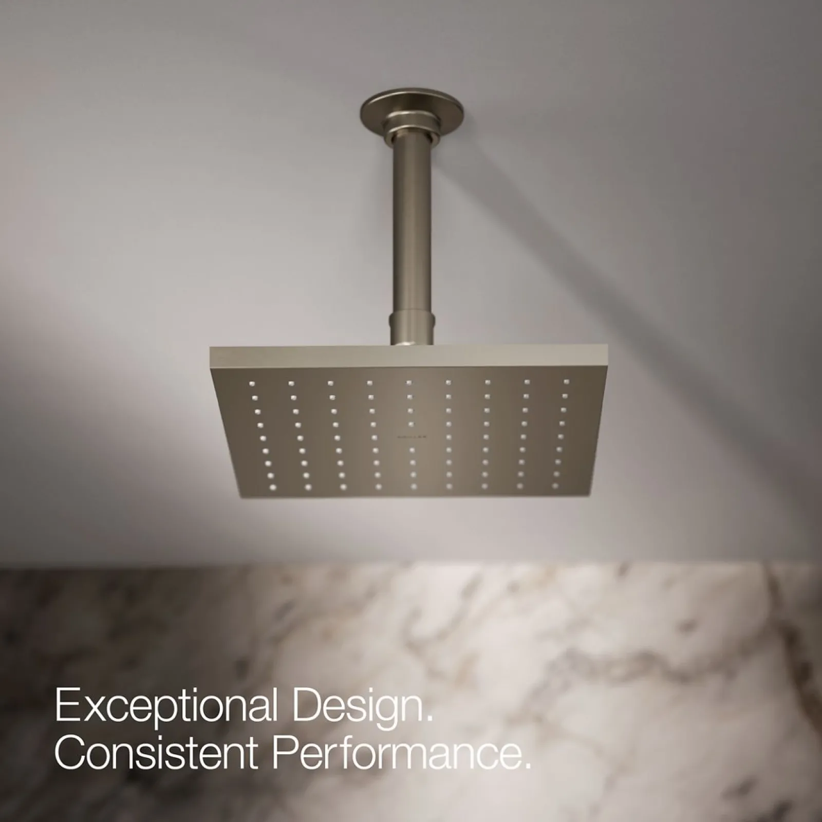 Square 8" single-function rainhead, 2.5 gpm^Kohler