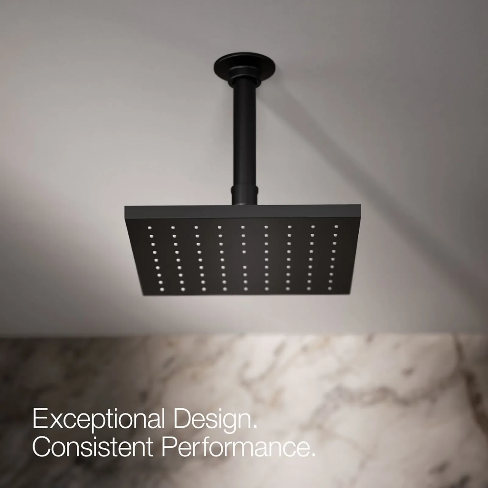 Square 8" single-function rainhead, 2.5 gpm^Kohler