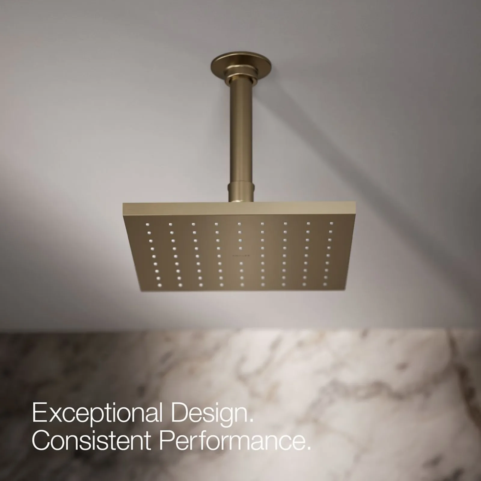 Square 8" single-function rainhead, 2.5 gpm^Kohler