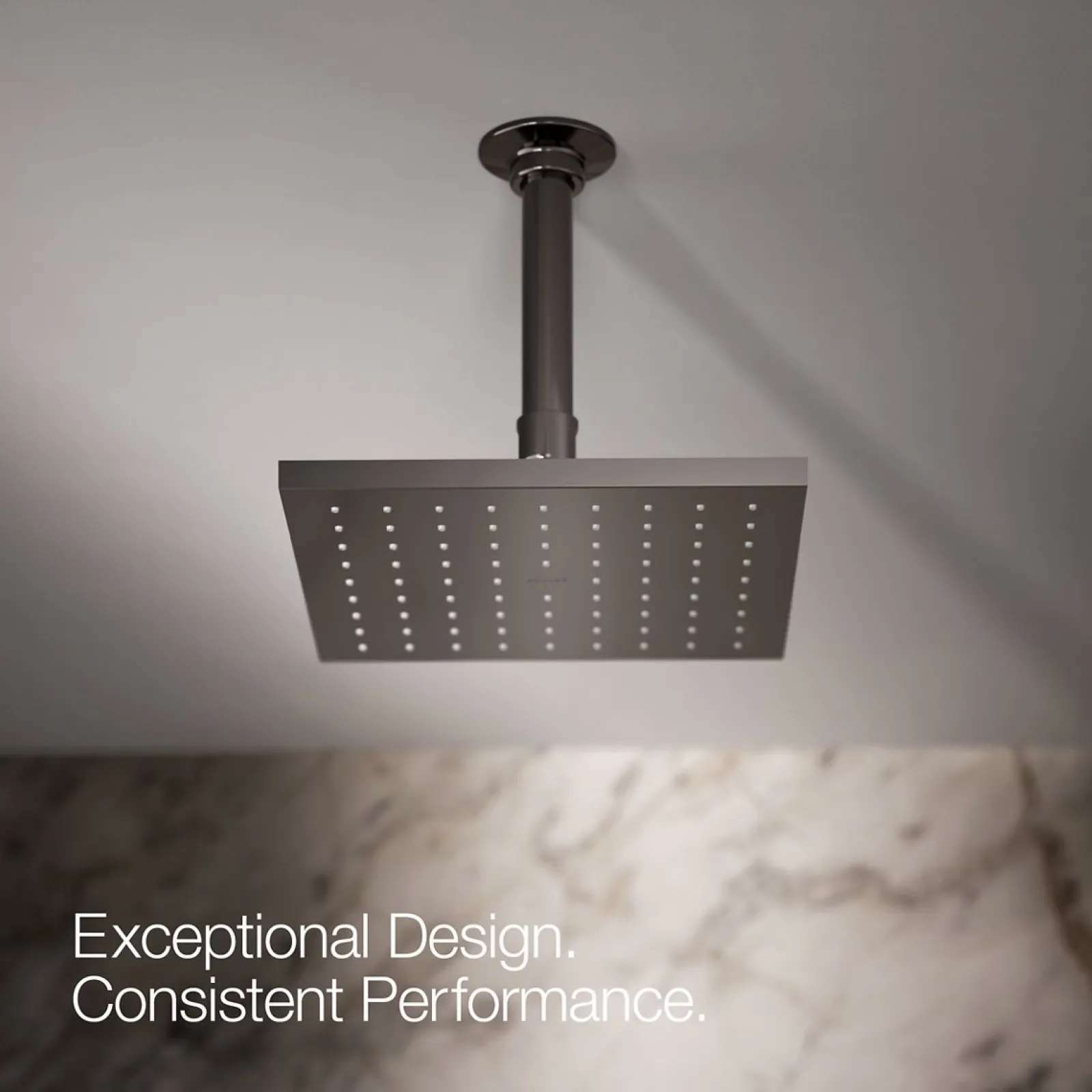 Square 8" single-function rainhead, 2.5 gpm^Kohler