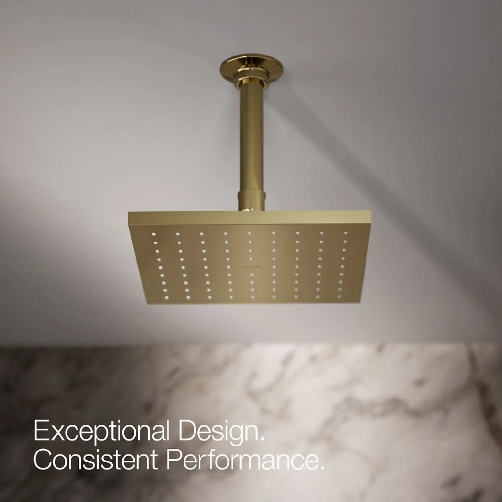 Square 8" single-function rainhead, 2.5 gpm^Kohler