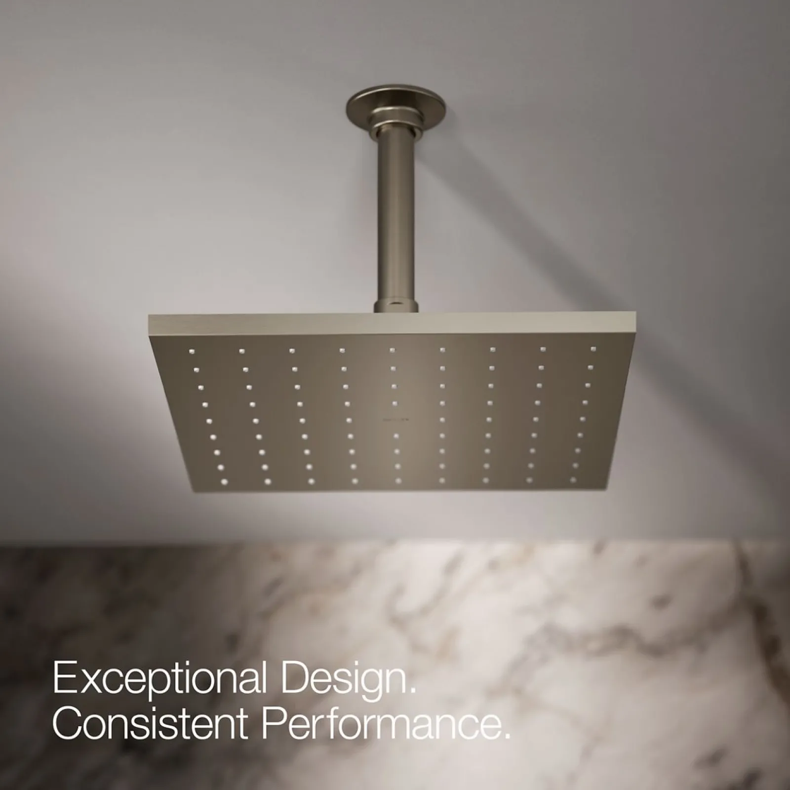 Square 10" single-function rainhead, 1.75 gpm^Kohler Hot