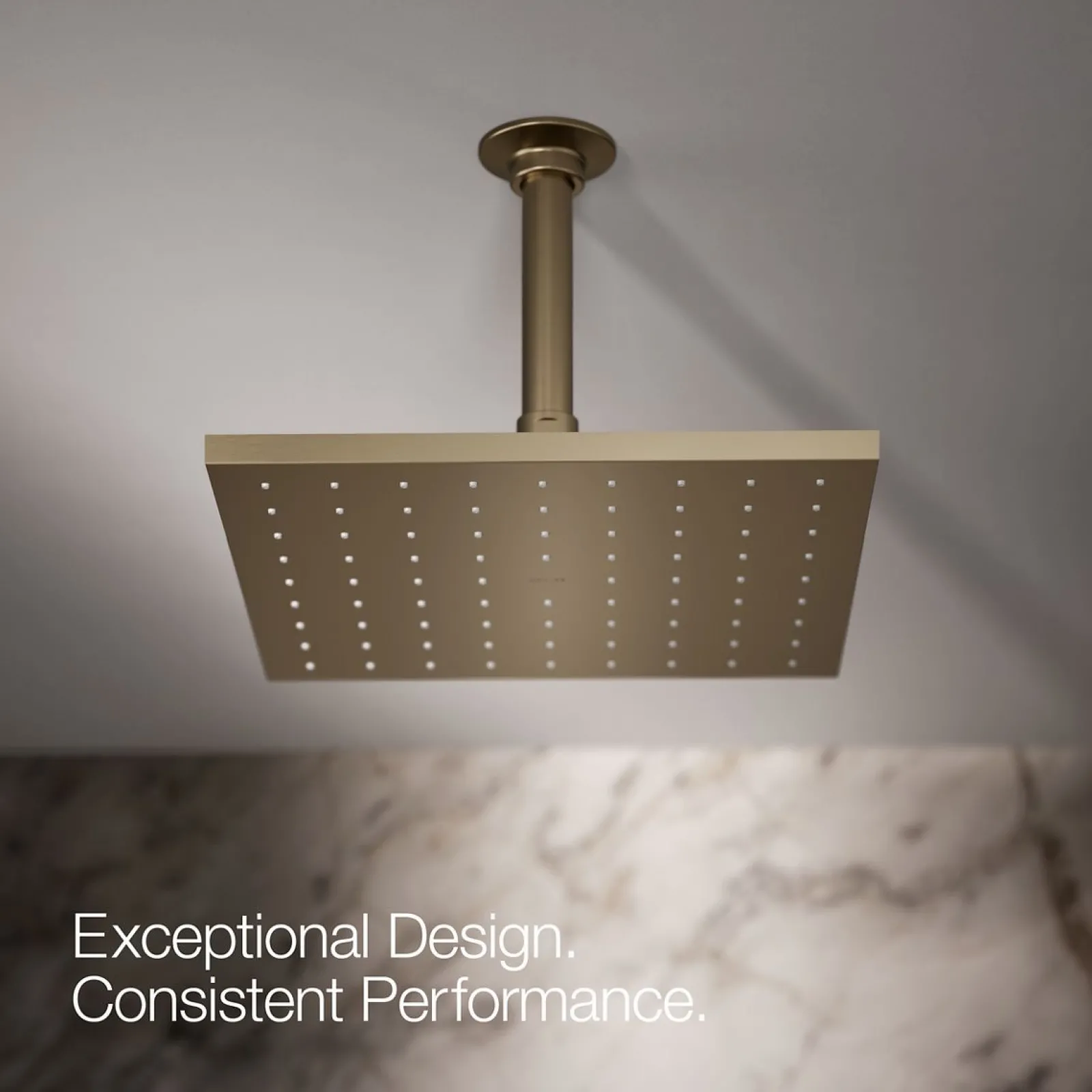 Square 10" single-function rainhead, 1.75 gpm^Kohler Hot