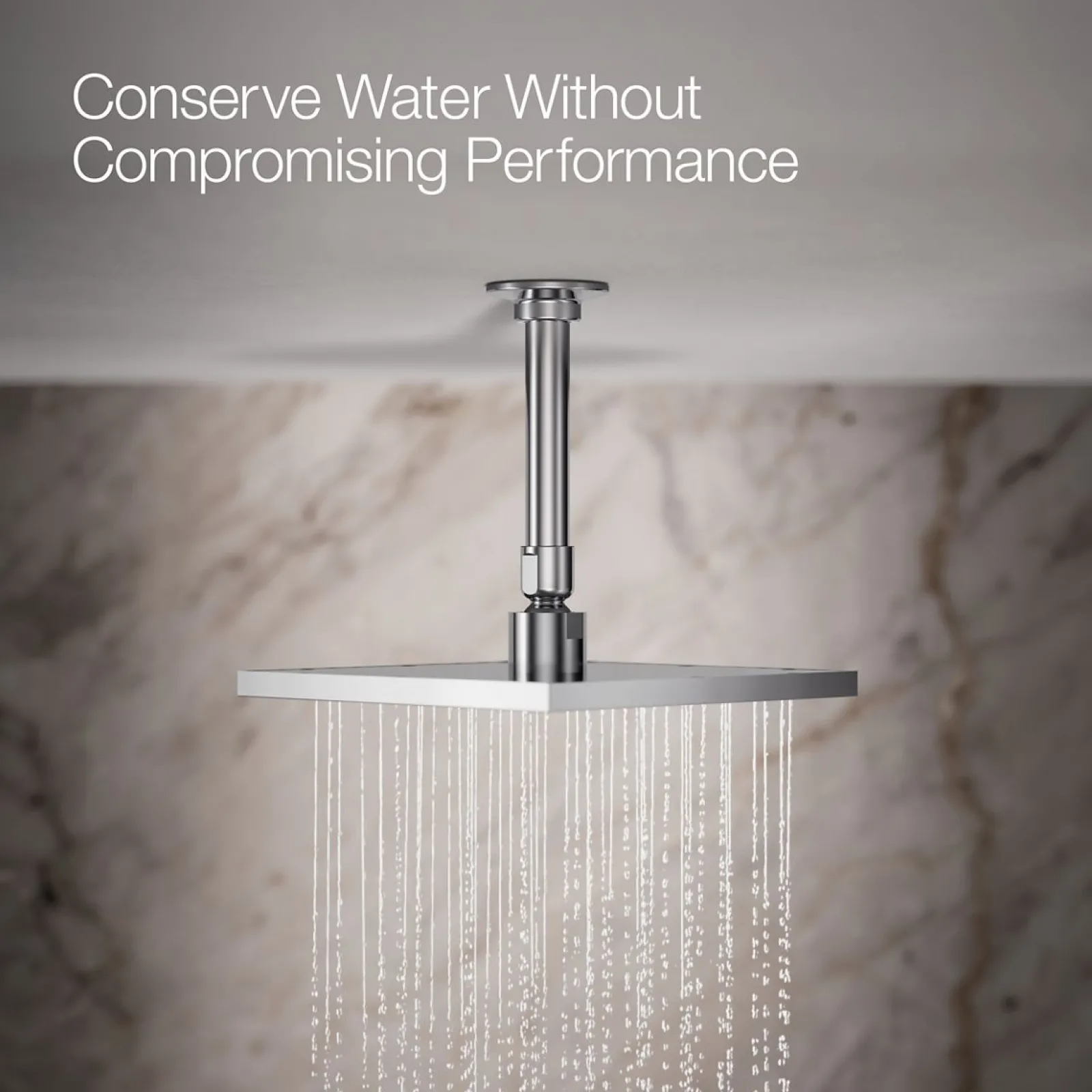Square 8" single-function rainhead, 1.75 gpm^Kohler New