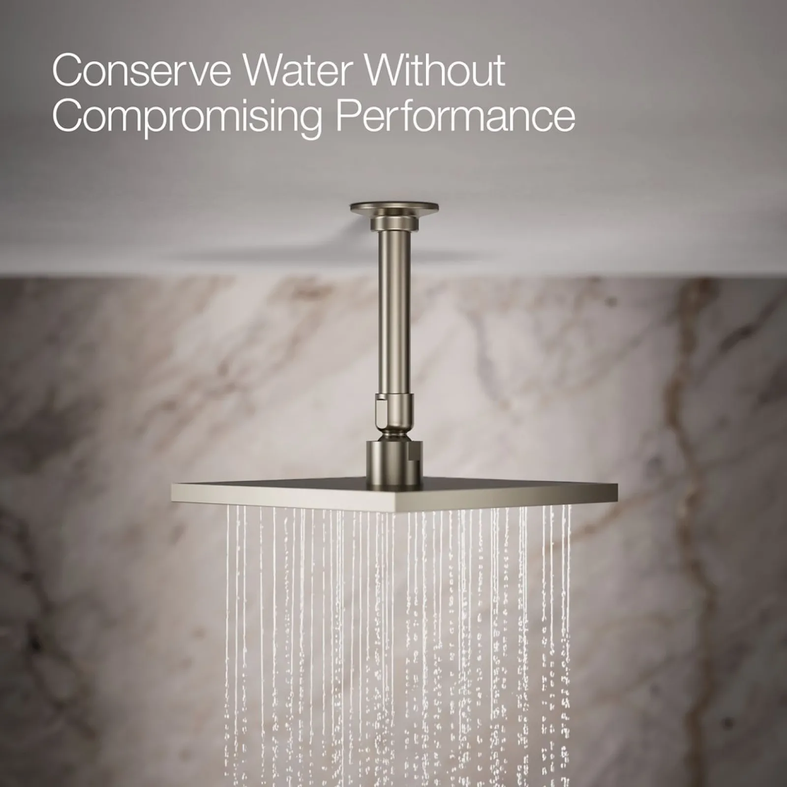 Square 8" single-function rainhead, 1.75 gpm^Kohler New