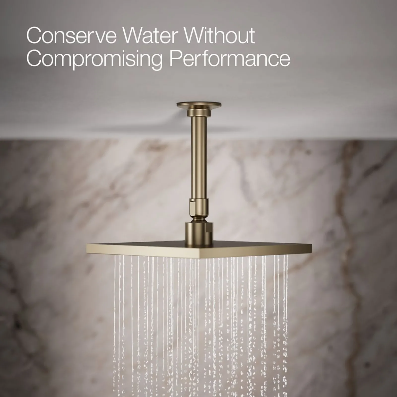 Square 8" single-function rainhead, 1.75 gpm^Kohler New