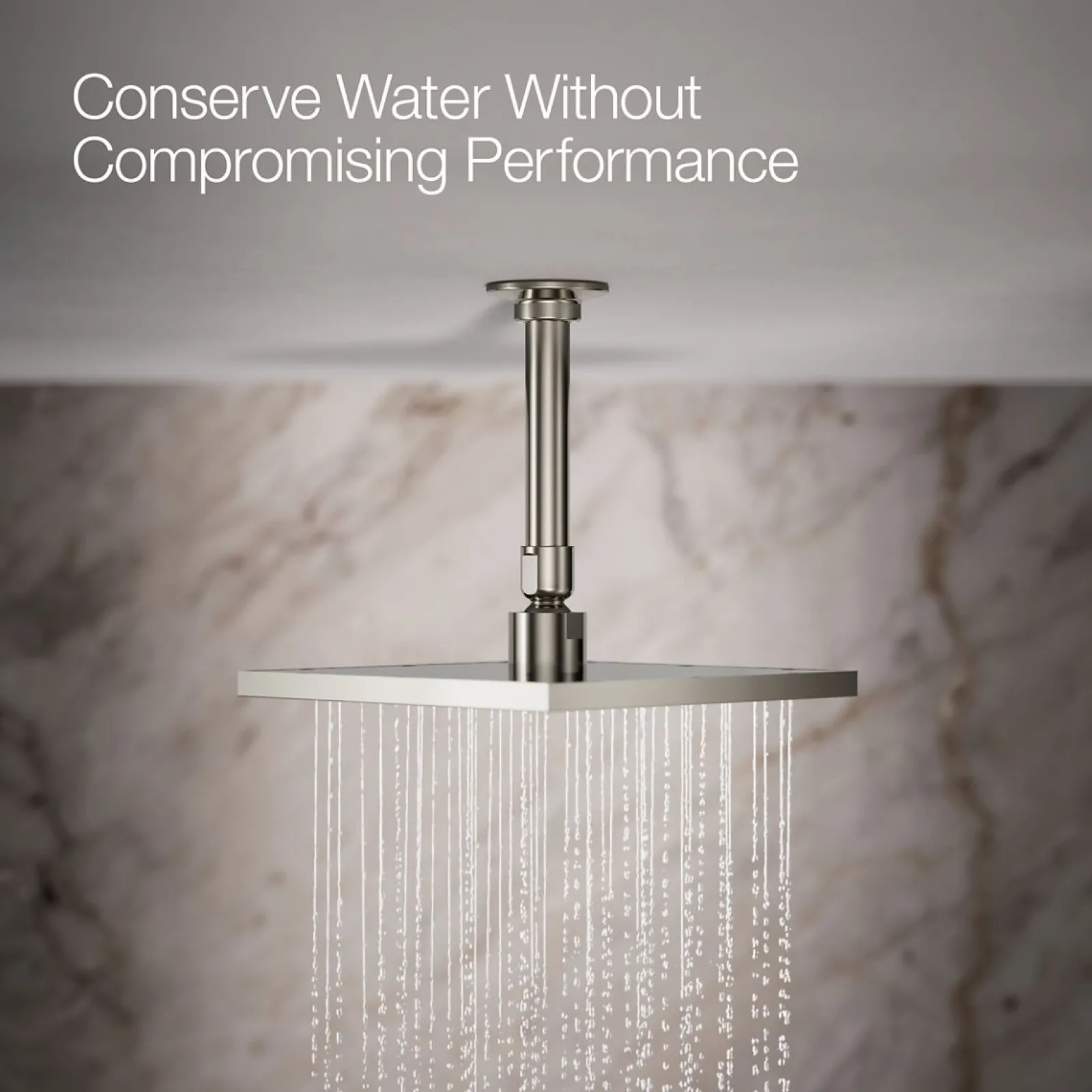 Square 8" single-function rainhead, 1.75 gpm^Kohler New