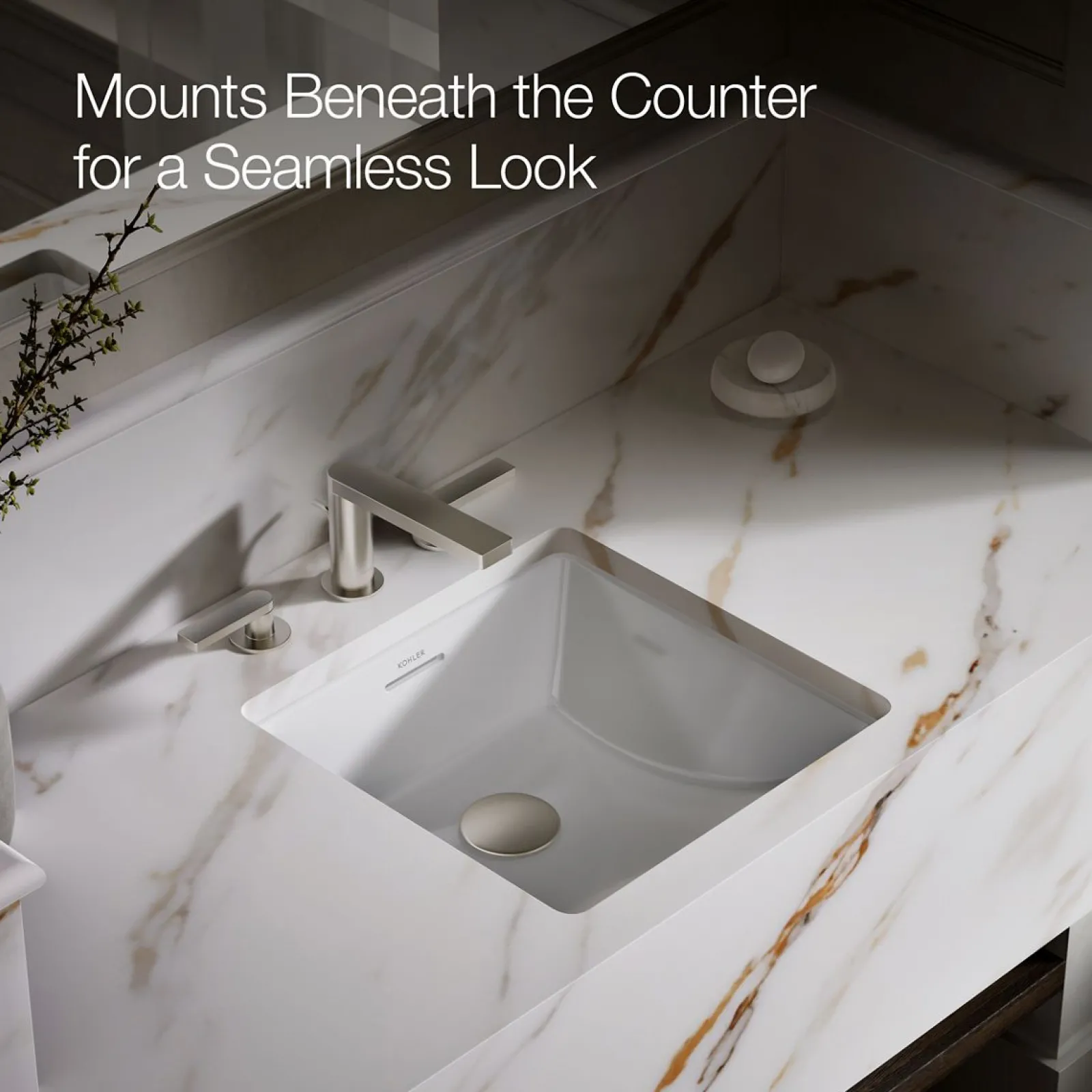 16-1/4" square undermount bathroom sink^Kohler Discount