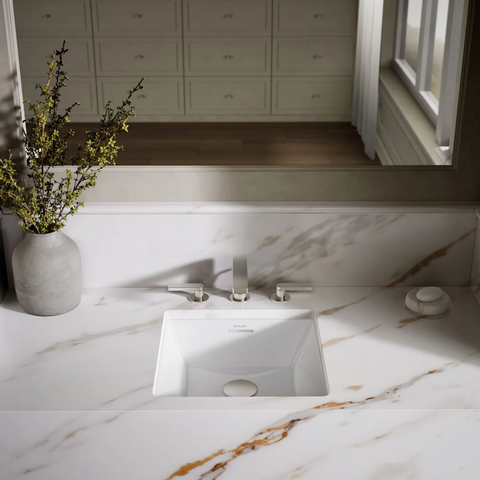 16-1/4" square undermount bathroom sink^Kohler Discount
