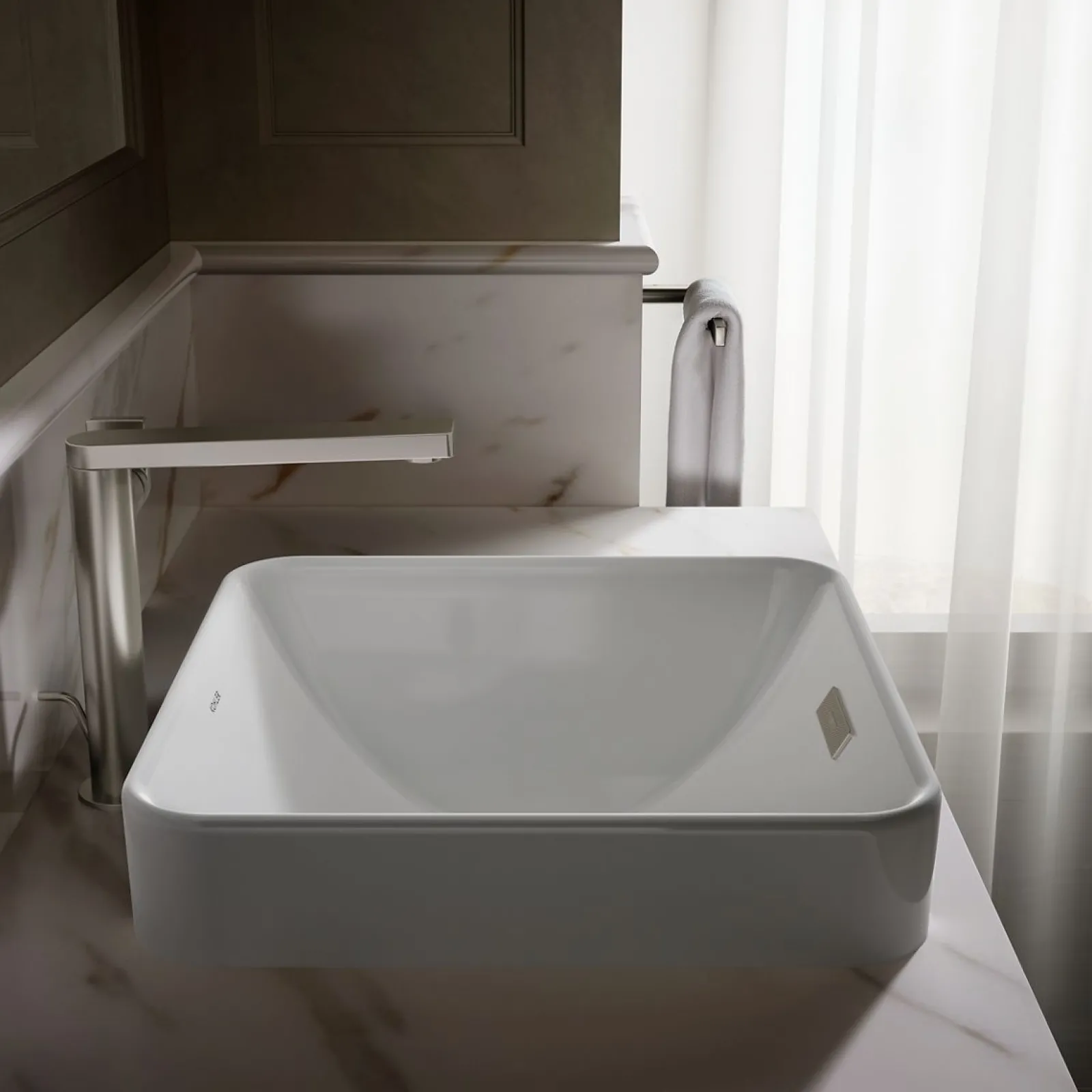 16-1/4" square vessel bathroom sink^Kohler Best
