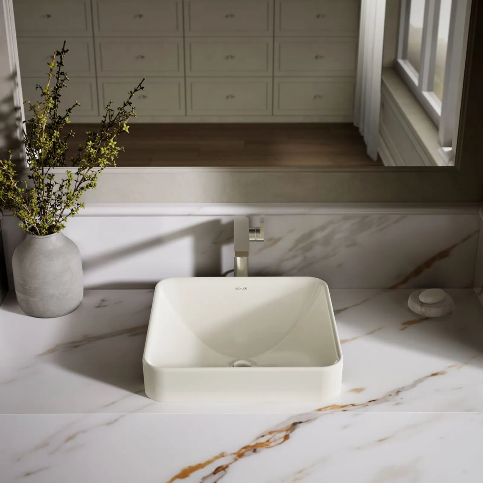 16-1/4" square vessel bathroom sink^Kohler Best
