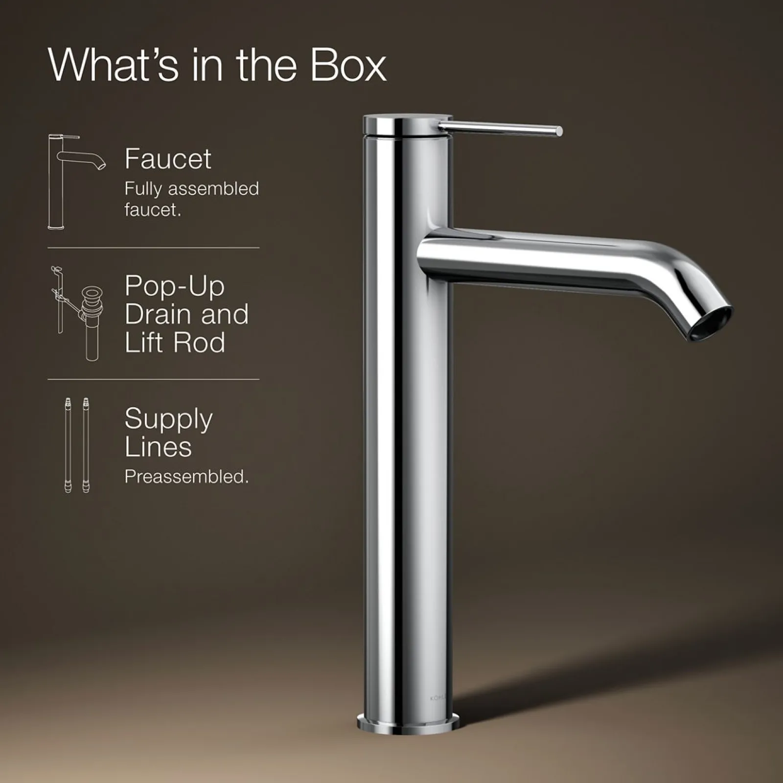 Tall single-handle bathroom sink faucet, 1.2 gpm^Kohler Sale
