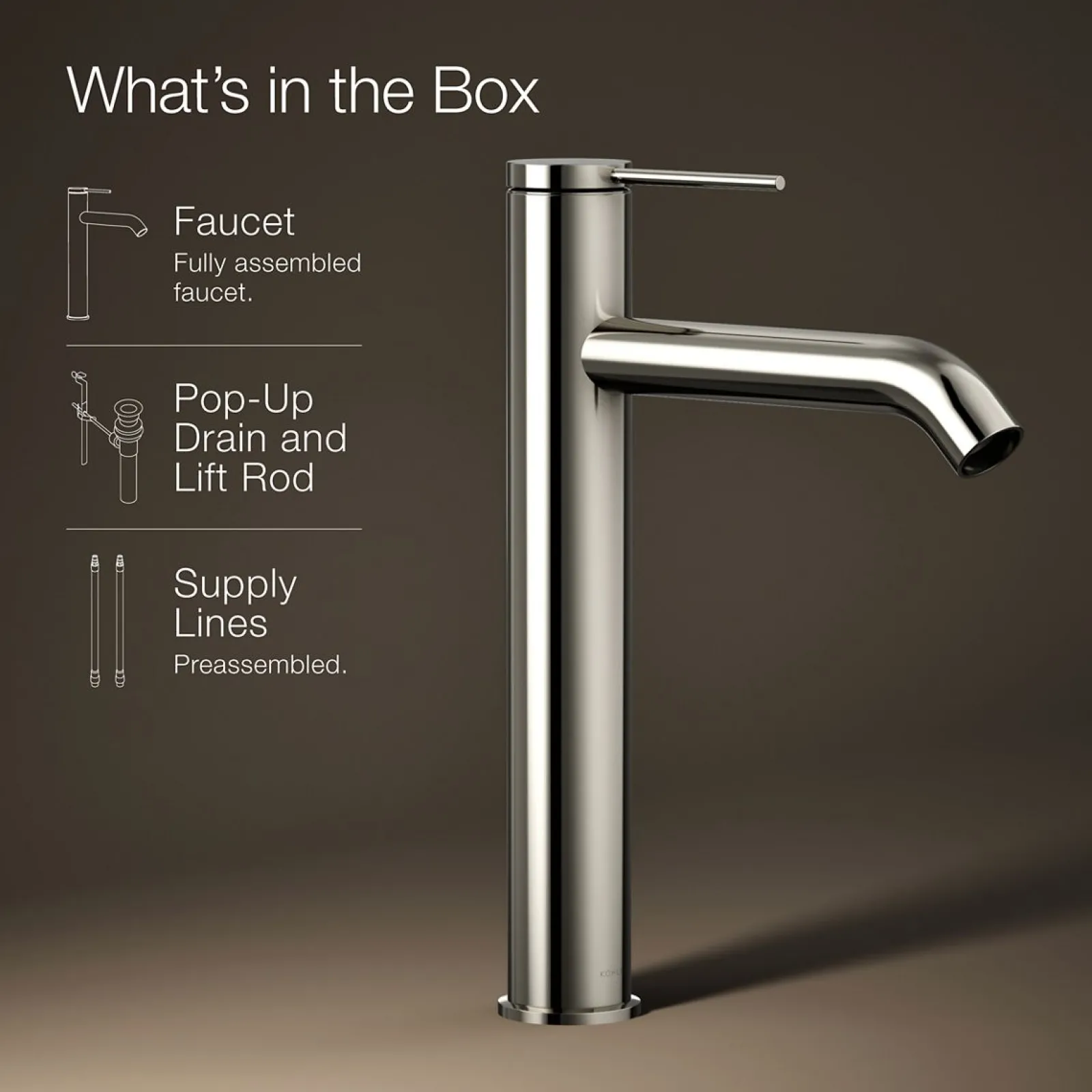 Tall single-handle bathroom sink faucet, 1.2 gpm^Kohler Sale