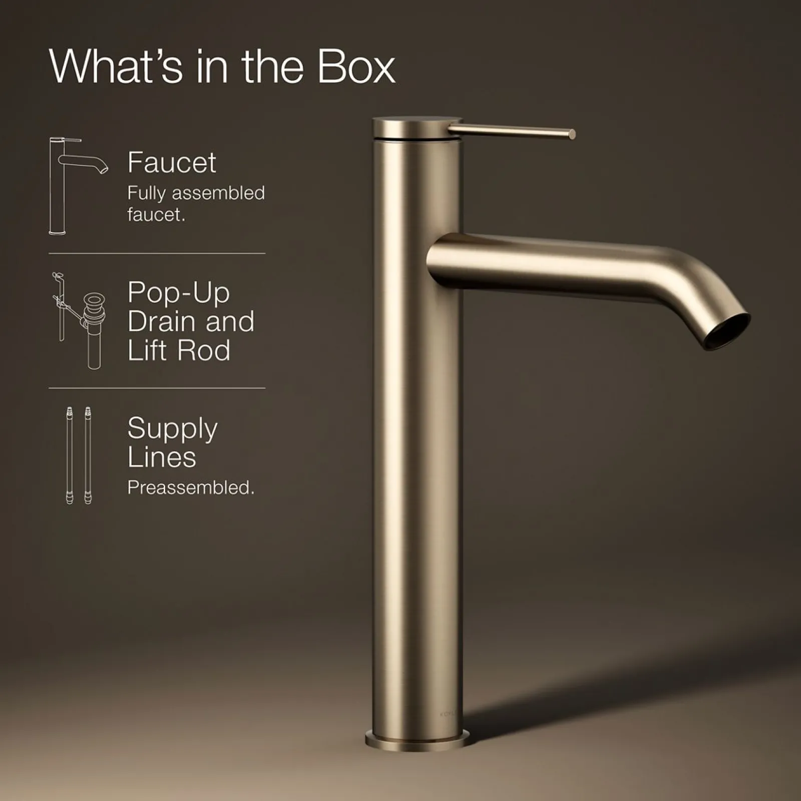 Tall single-handle bathroom sink faucet, 1.2 gpm^Kohler Sale